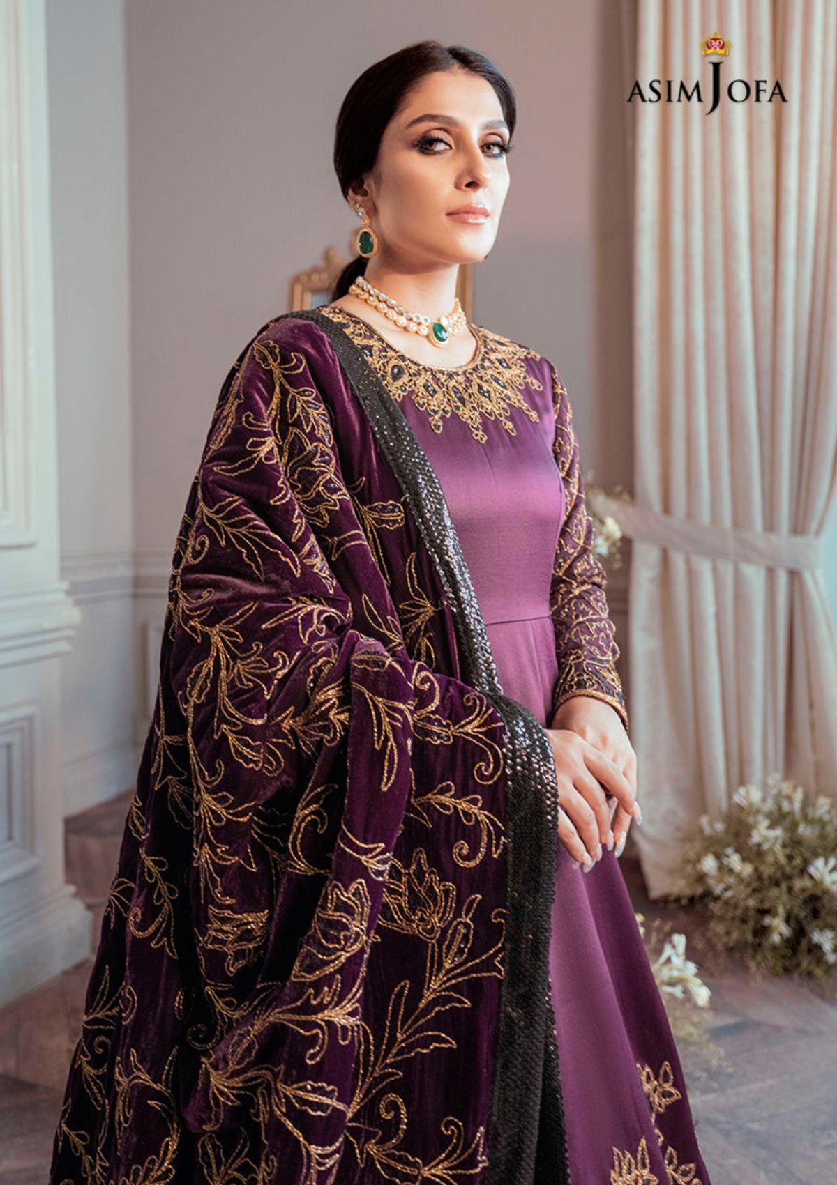 Winter Collection - Asim Jofa - Ayeza Edit - AJAM#6 available at Saleem Fabrics Traditions