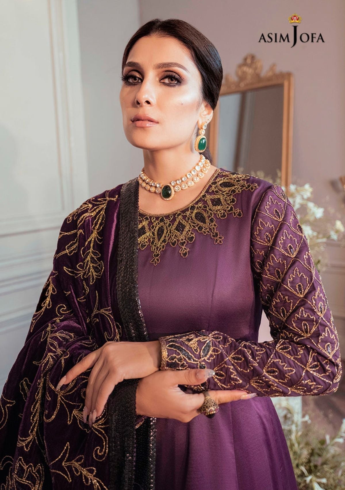 Winter Collection - Asim Jofa - Ayeza Edit - AJAM#6 available at Saleem Fabrics Traditions