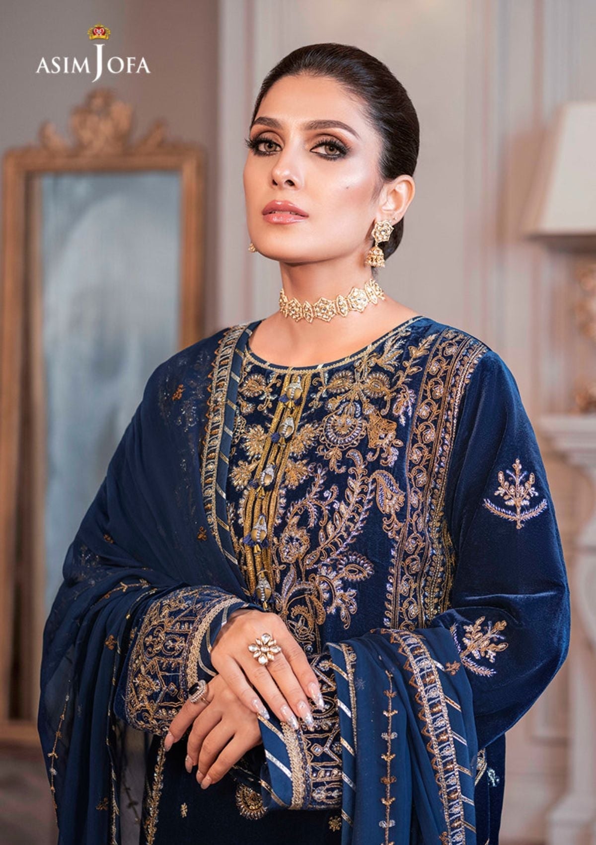 Winter Collection - Asim Jofa - Ayeza Edit - AJAM#8 available at Saleem Fabrics Traditions