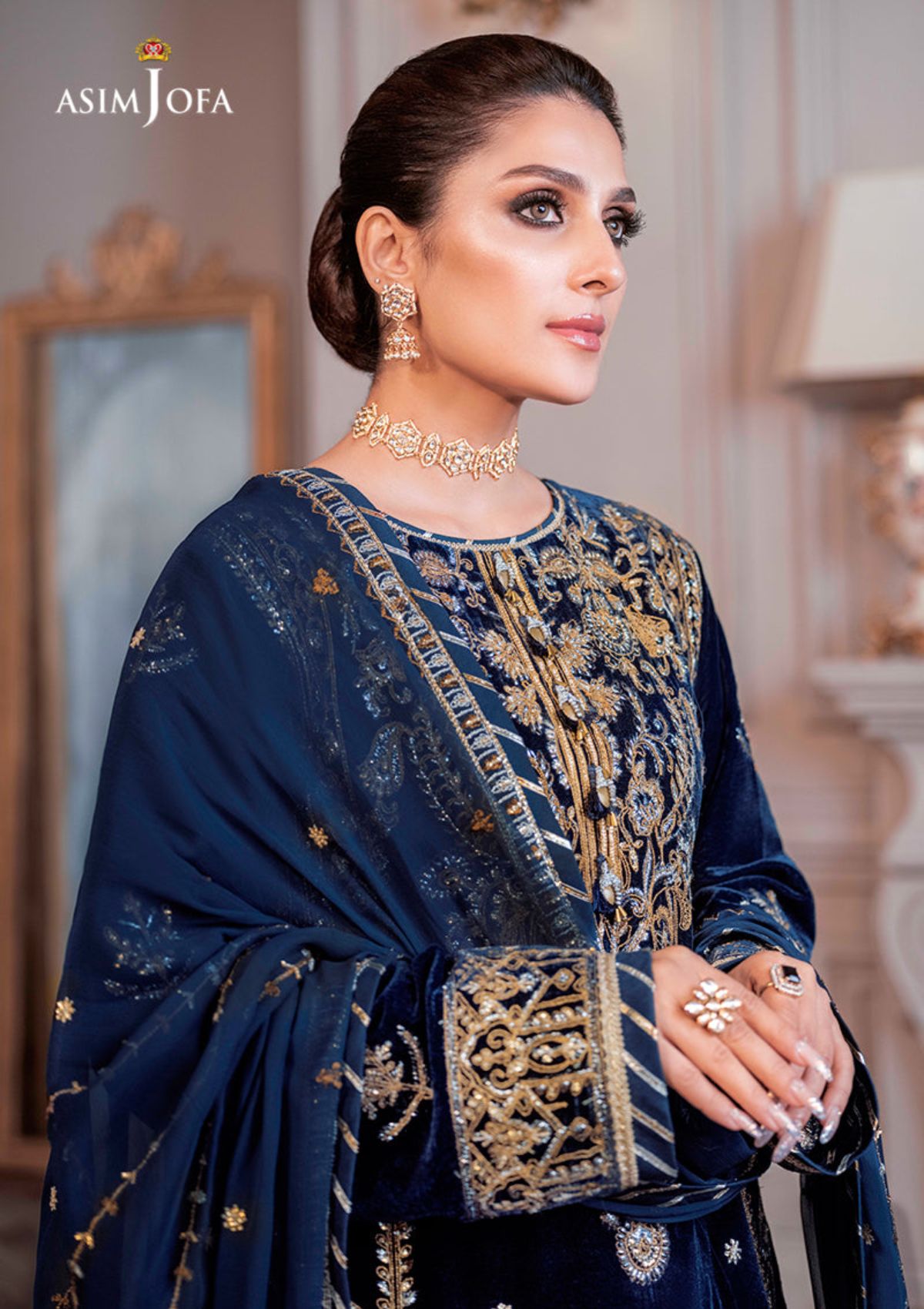 Winter Collection - Asim Jofa - Ayeza Edit - AJAM#8 available at Saleem Fabrics Traditions