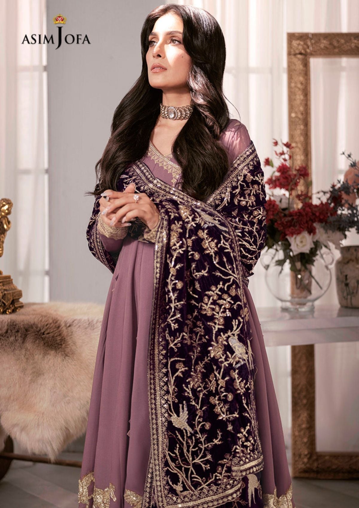 Winter Collection - Asim Jofa - Ayeza Edit - AJAM#9 available at Saleem Fabrics Traditions