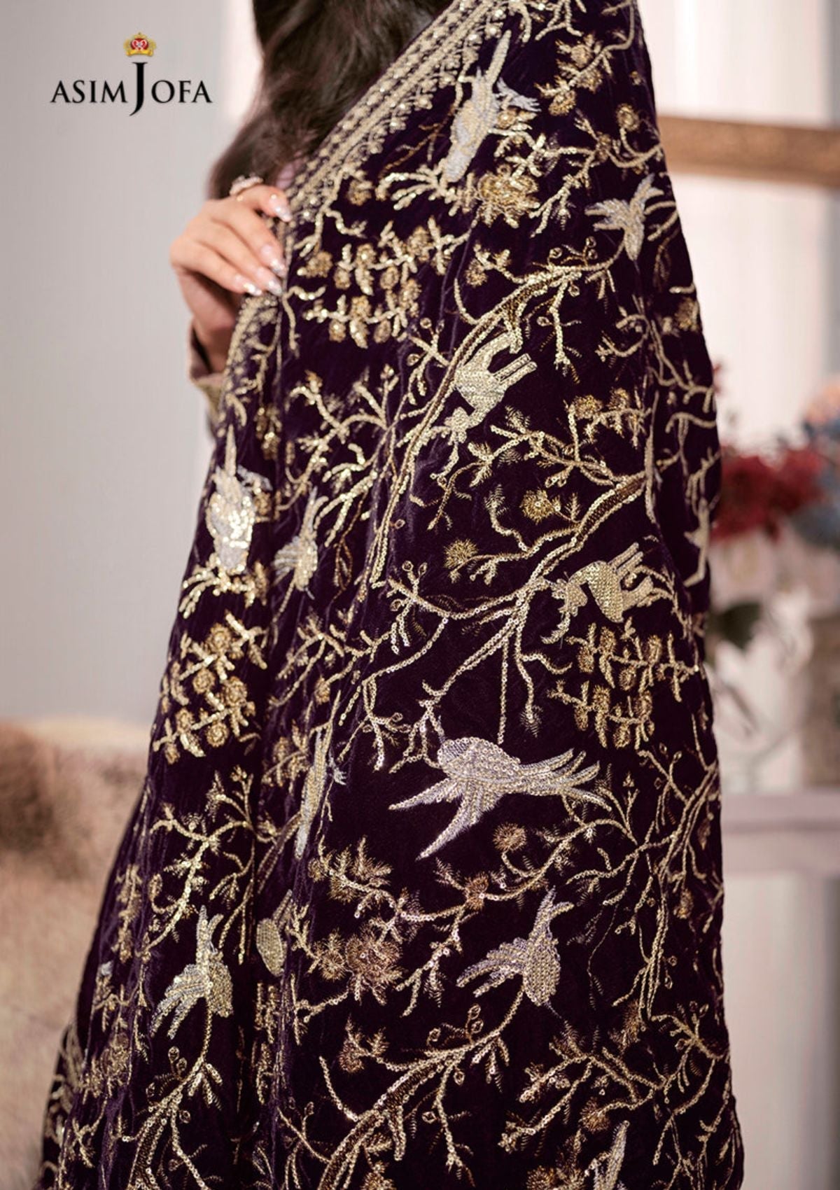 Winter Collection - Asim Jofa - Ayeza Edit - AJAM#9 available at Saleem Fabrics Traditions