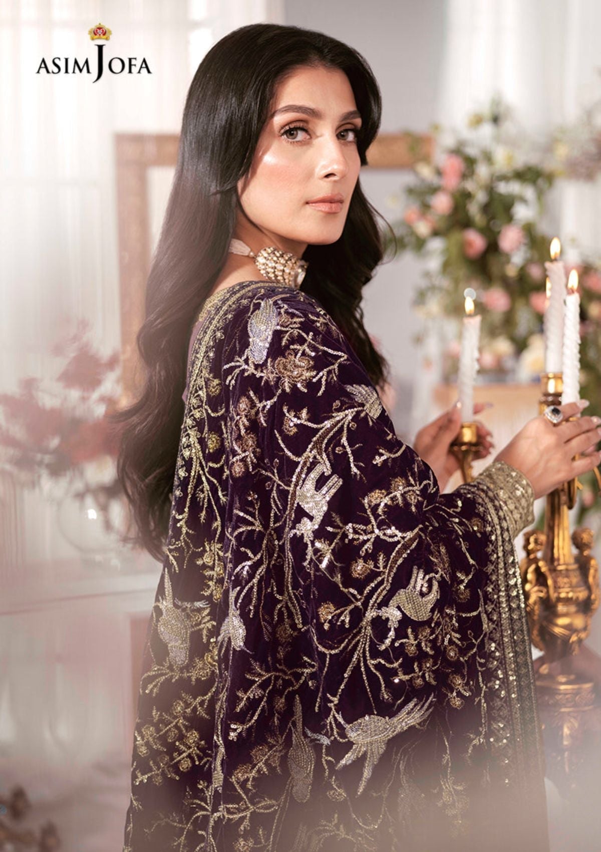 Winter Collection - Asim Jofa - Ayeza Edit - AJAM#9 available at Saleem Fabrics Traditions