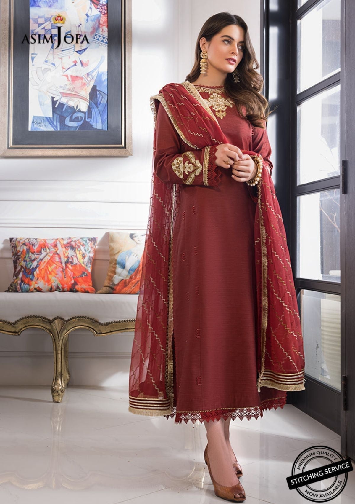 Winter Collection - Asim Jofa - Iqra & Minal - AJIM#12 available at Saleem Fabrics Traditions