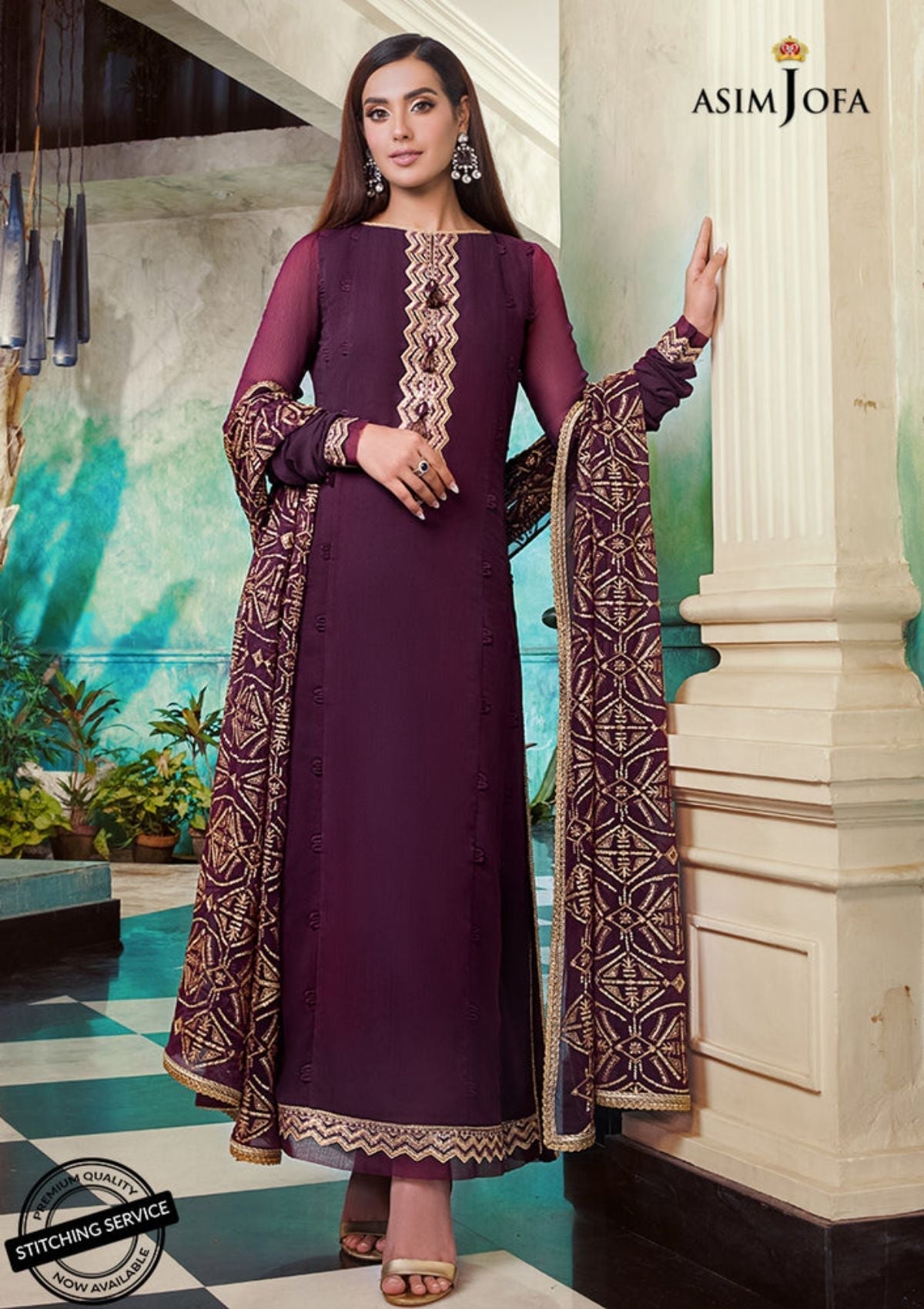 Winter Collection - Asim Jofa - Iqra & Minal - AJIM#19 available at Saleem Fabrics Traditions