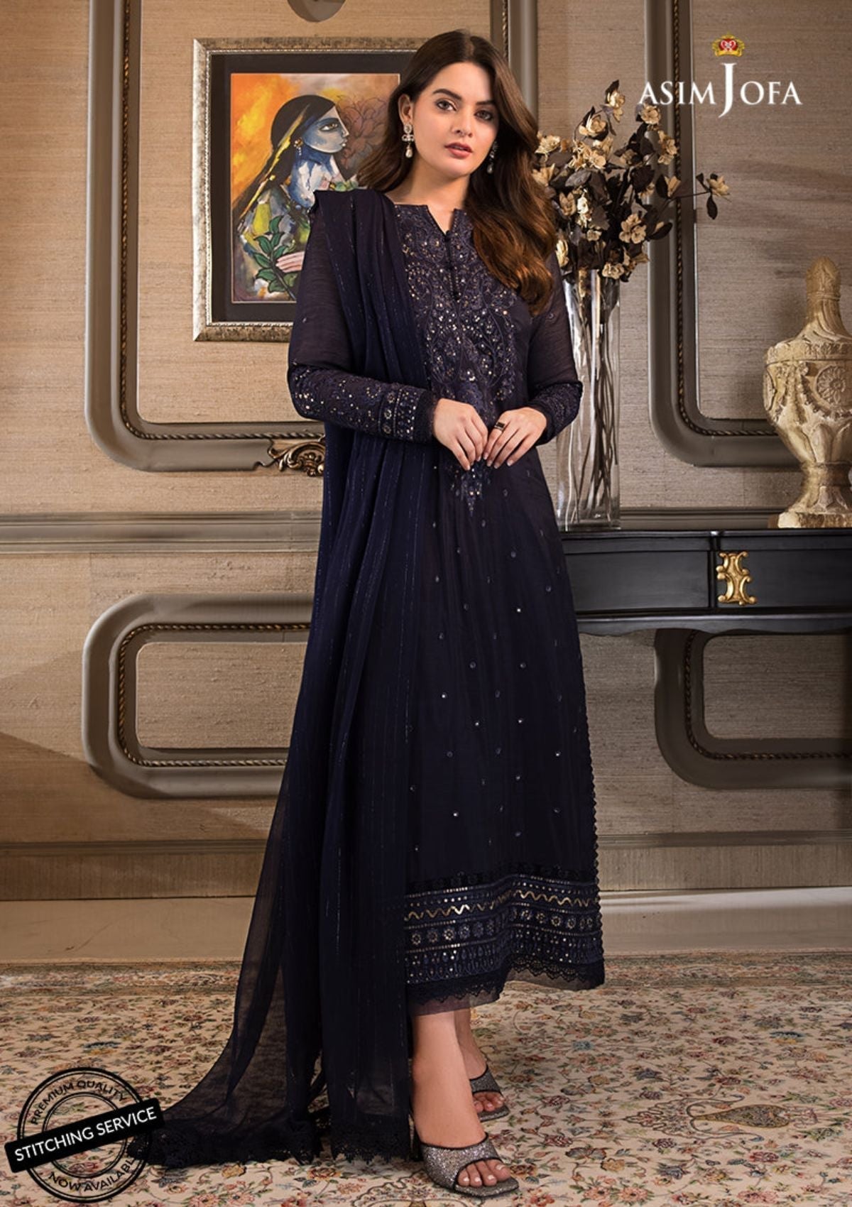 Winter Collection - Asim Jofa - Iqra & Minal - AJIM#4 available at Saleem Fabrics Traditions