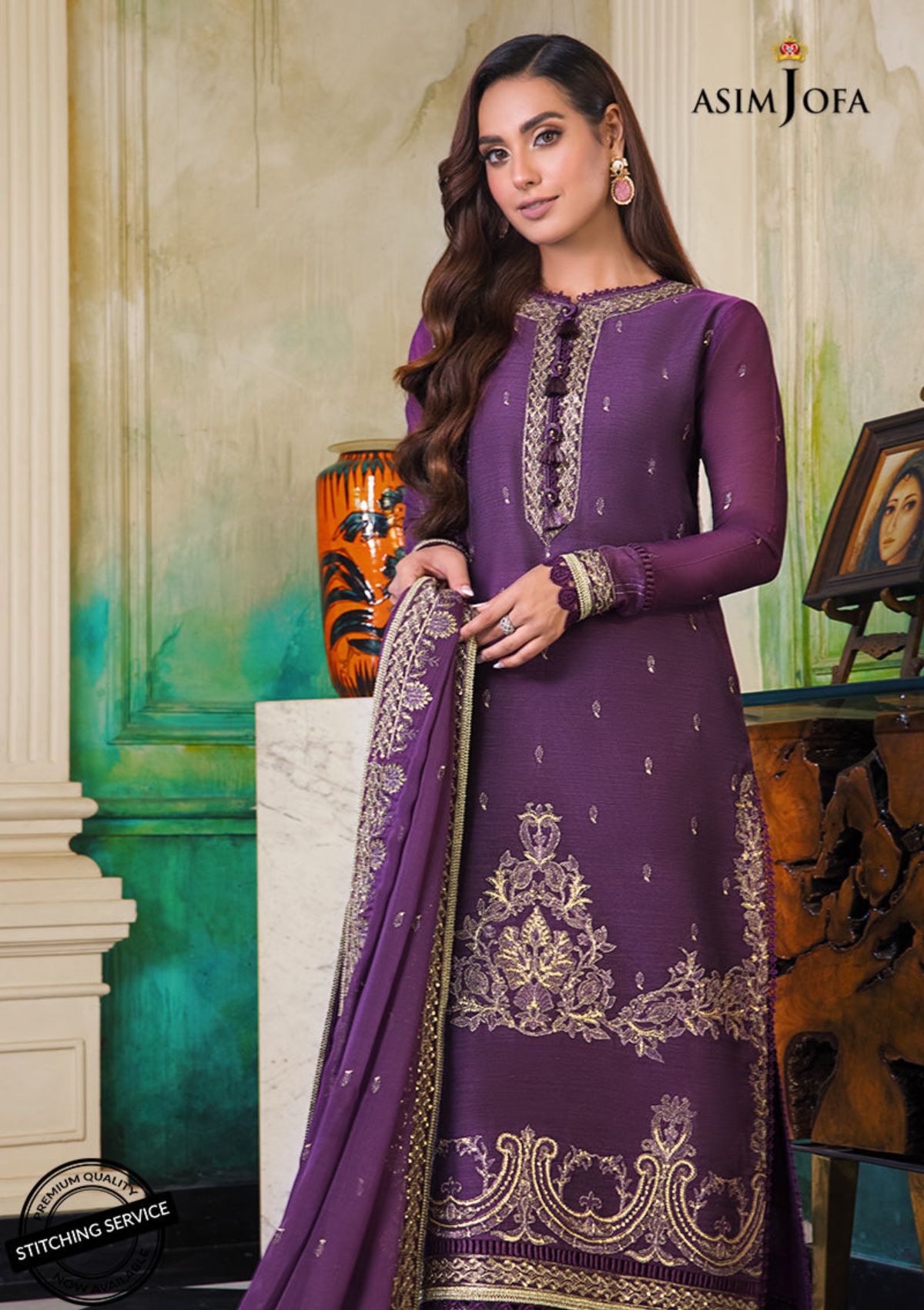 Winter Collection - Asim Jofa - Iqra & Minal - AJIM#5 available at Saleem Fabrics Traditions