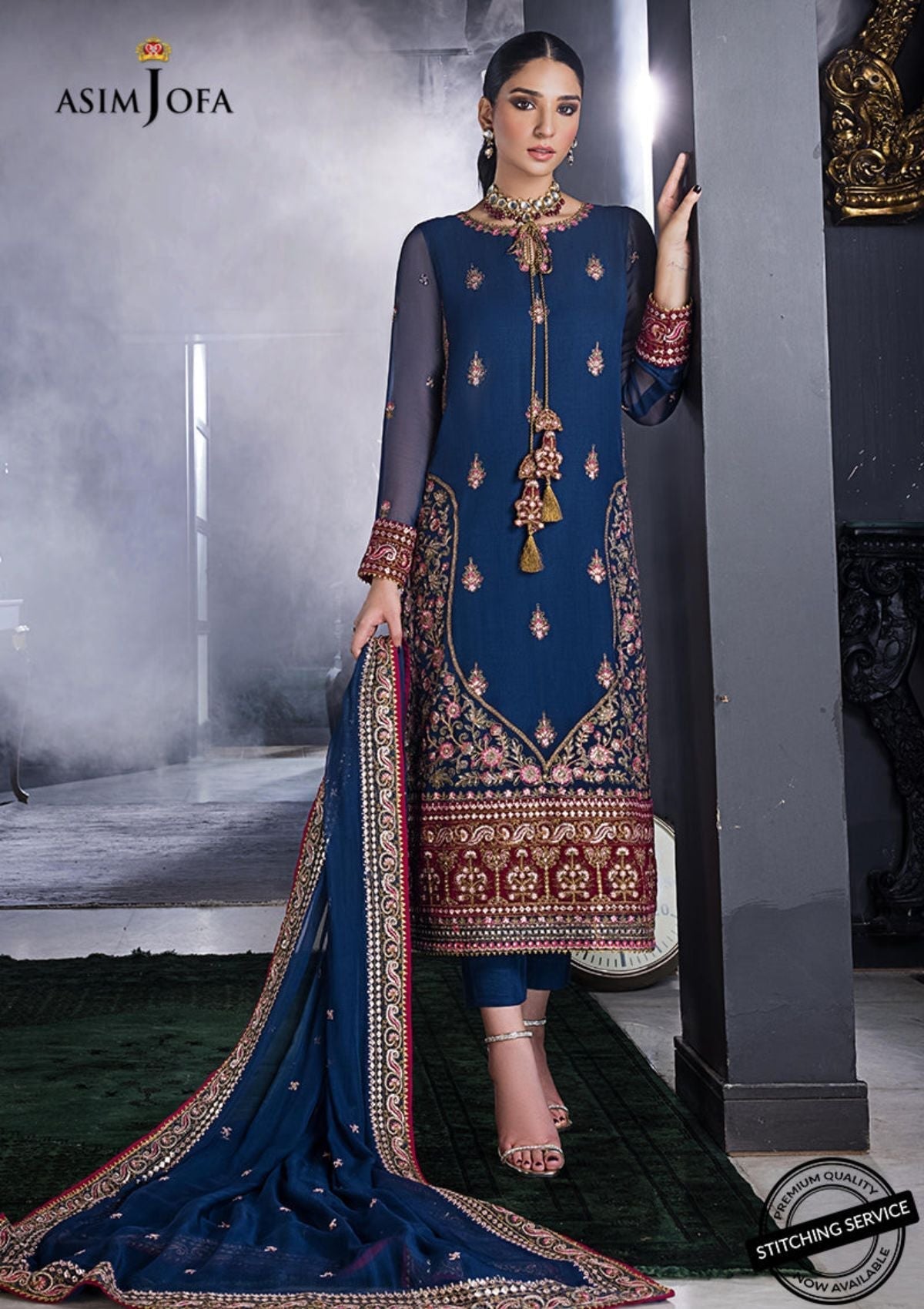 Winter Collection - Asim Jofa - Ramsha Edit - AJRE#1 available at Saleem Fabrics Traditions