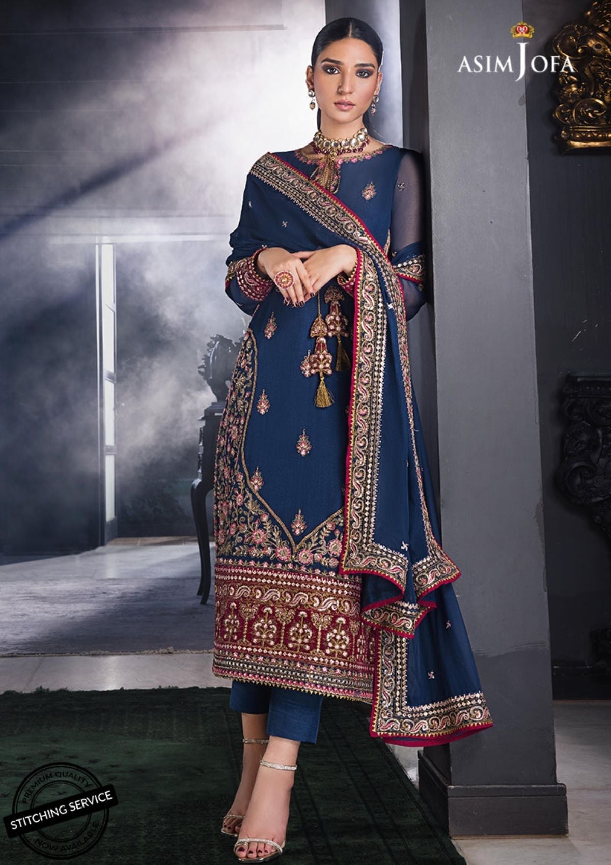 Winter Collection - Asim Jofa - Ramsha Edit - AJRE#1 available at Saleem Fabrics Traditions