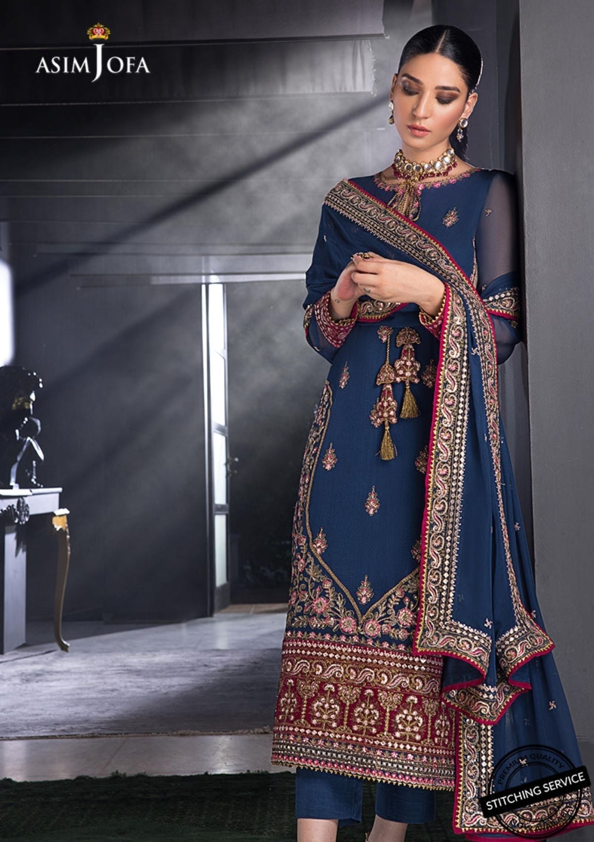 Winter Collection - Asim Jofa - Ramsha Edit - AJRE#1 available at Saleem Fabrics Traditions