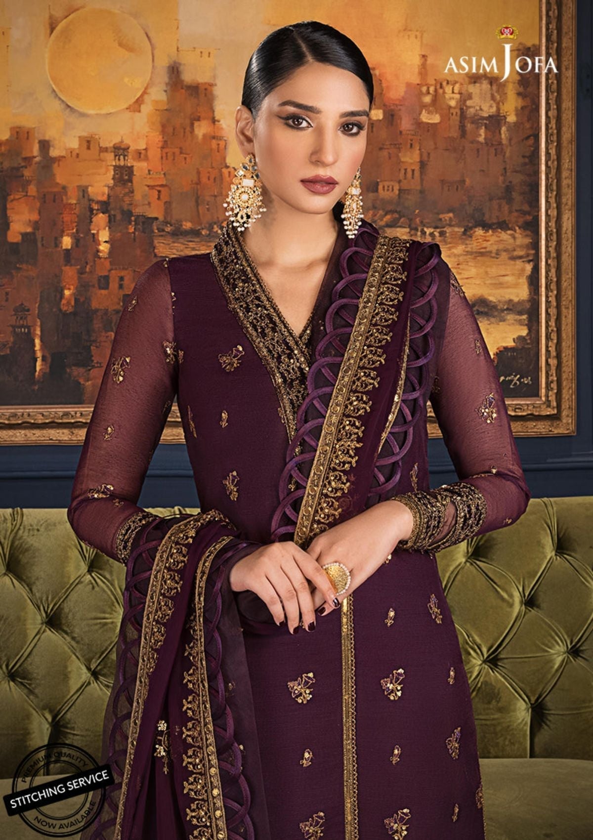 Winter Collection - Asim Jofa - Ramsha Edit - AJRE#10 available at Saleem Fabrics Traditions