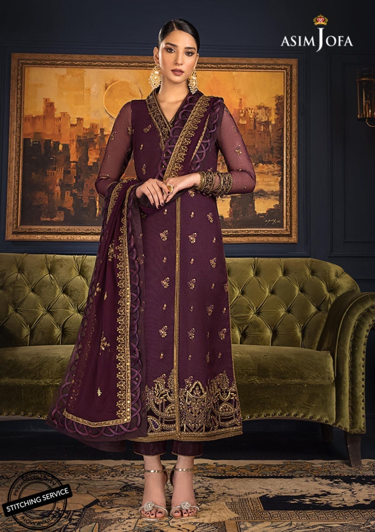 Winter Collection - Asim Jofa - Ramsha Edit - AJRE#10 available at Saleem Fabrics Traditions