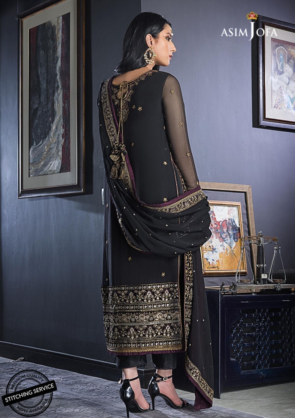 Winter Collection - Asim Jofa - Ramsha Edit - AJRE#11 available at Saleem Fabrics Traditions