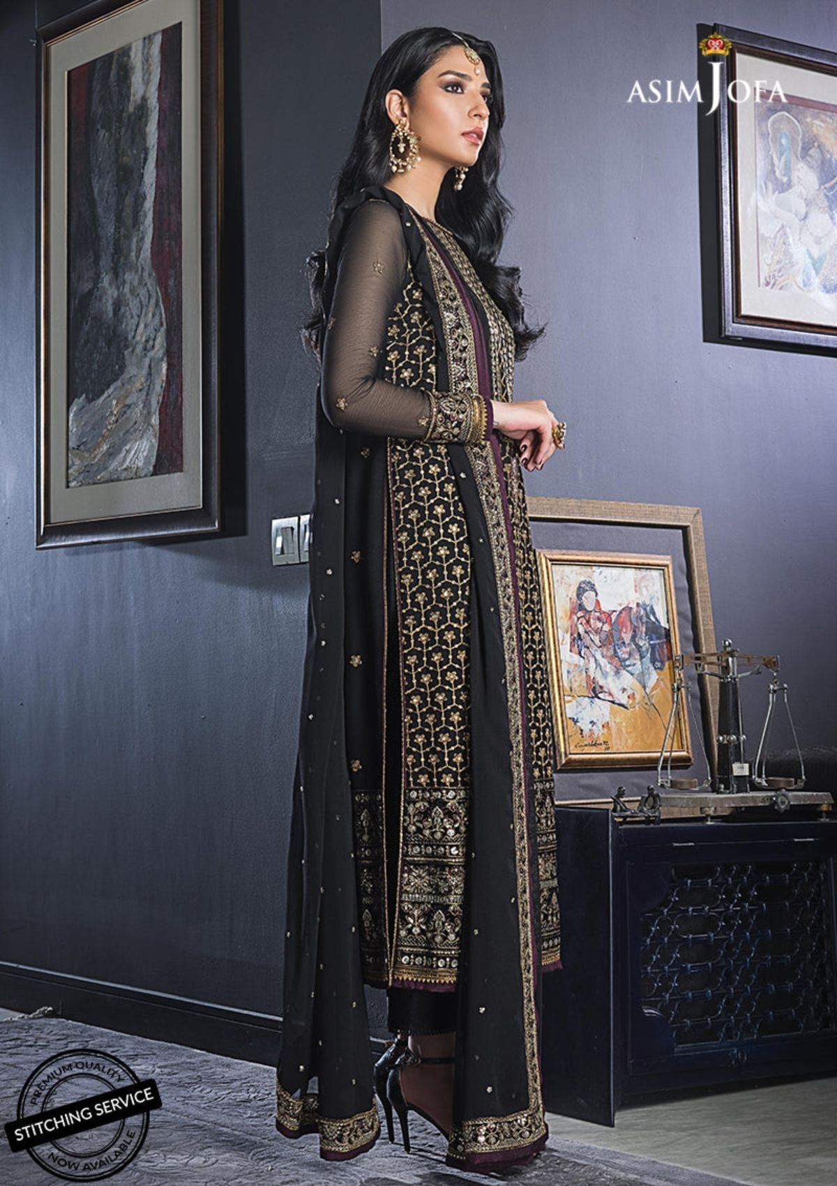 Winter Collection - Asim Jofa - Ramsha Edit - AJRE#11 available at Saleem Fabrics Traditions