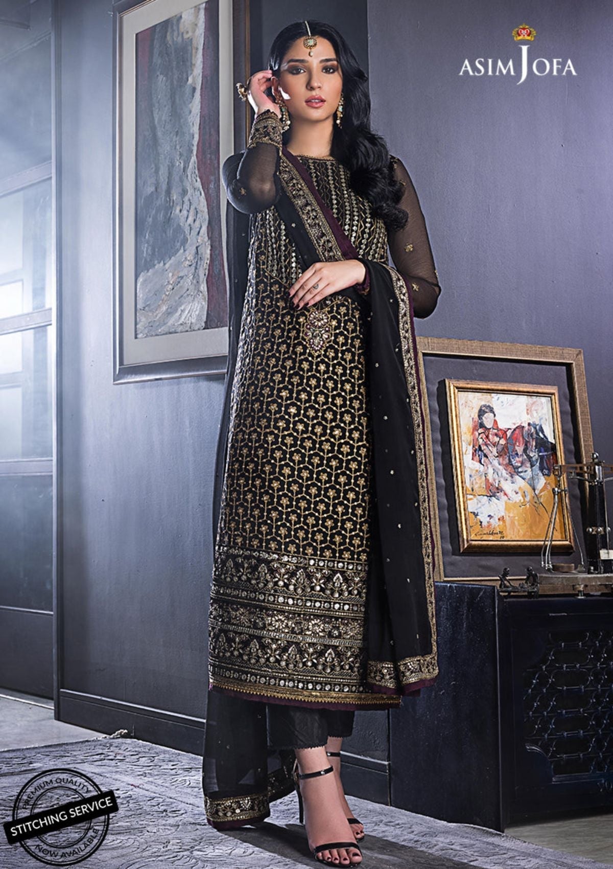 Winter Collection - Asim Jofa - Ramsha Edit - AJRE#11 available at Saleem Fabrics Traditions