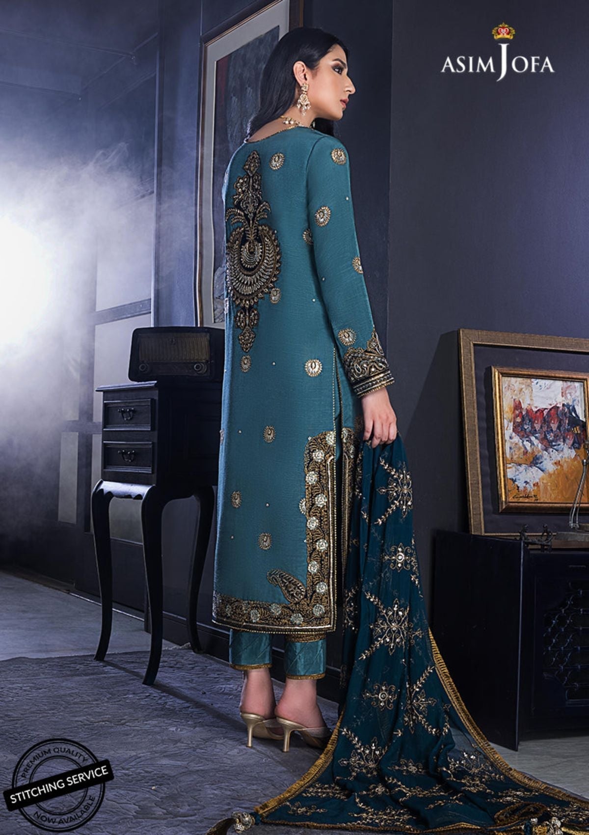 Winter Collection - Asim Jofa - Ramsha Edit - AJRE#3 available at Saleem Fabrics Traditions
