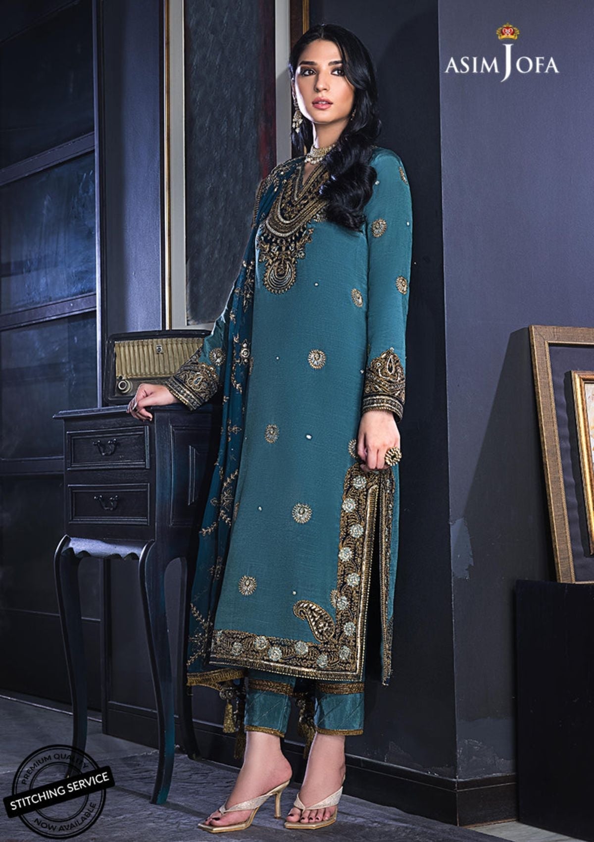 Winter Collection - Asim Jofa - Ramsha Edit - AJRE#3 available at Saleem Fabrics Traditions