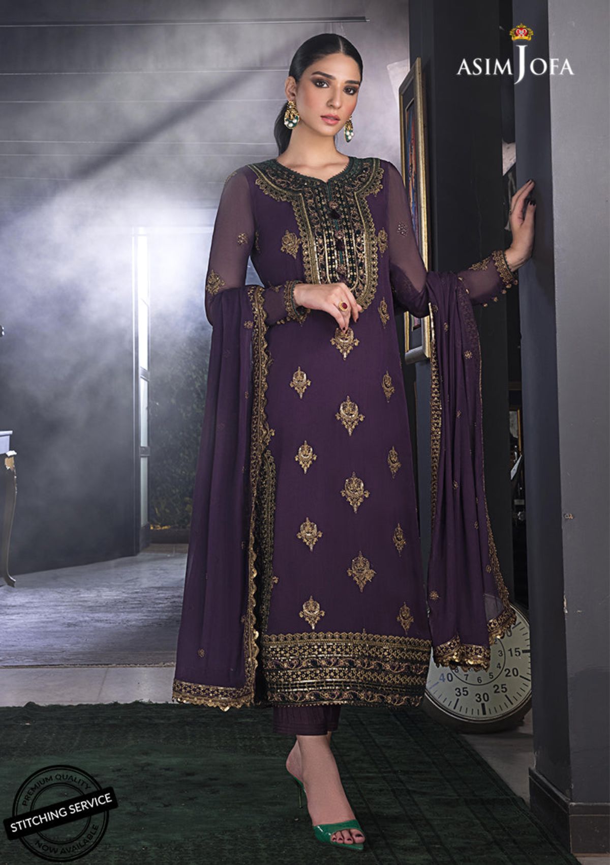 Winter Collection - Asim Jofa - Ramsha Edit - AJRE#4 available at Saleem Fabrics Traditions