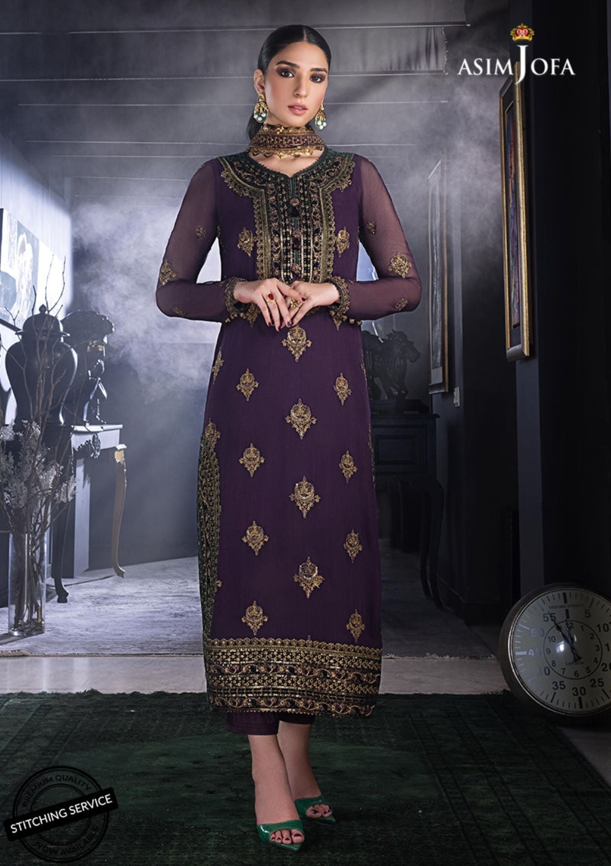 Winter Collection - Asim Jofa - Ramsha Edit - AJRE#4 available at Saleem Fabrics Traditions