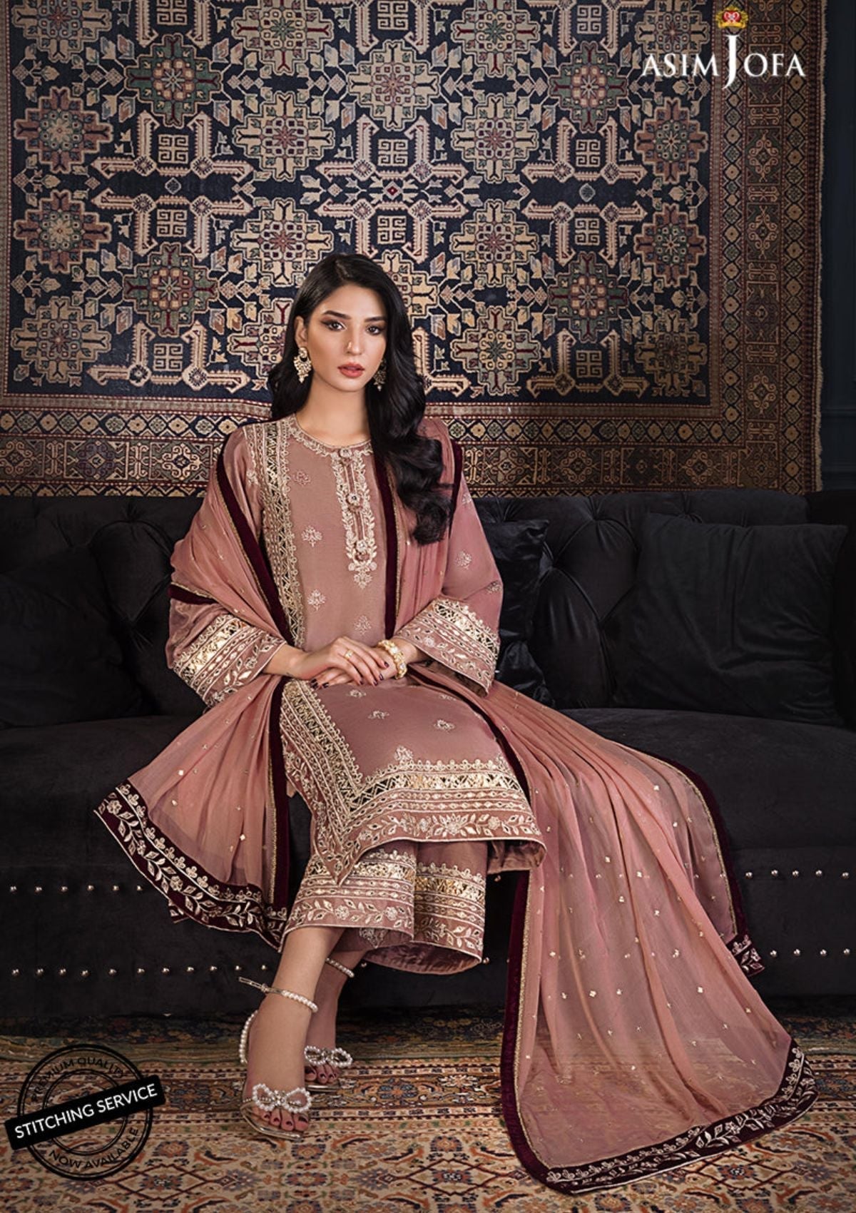 Winter Collection - Asim Jofa - Ramsha Edit - AJRE#5 available at Saleem Fabrics Traditions