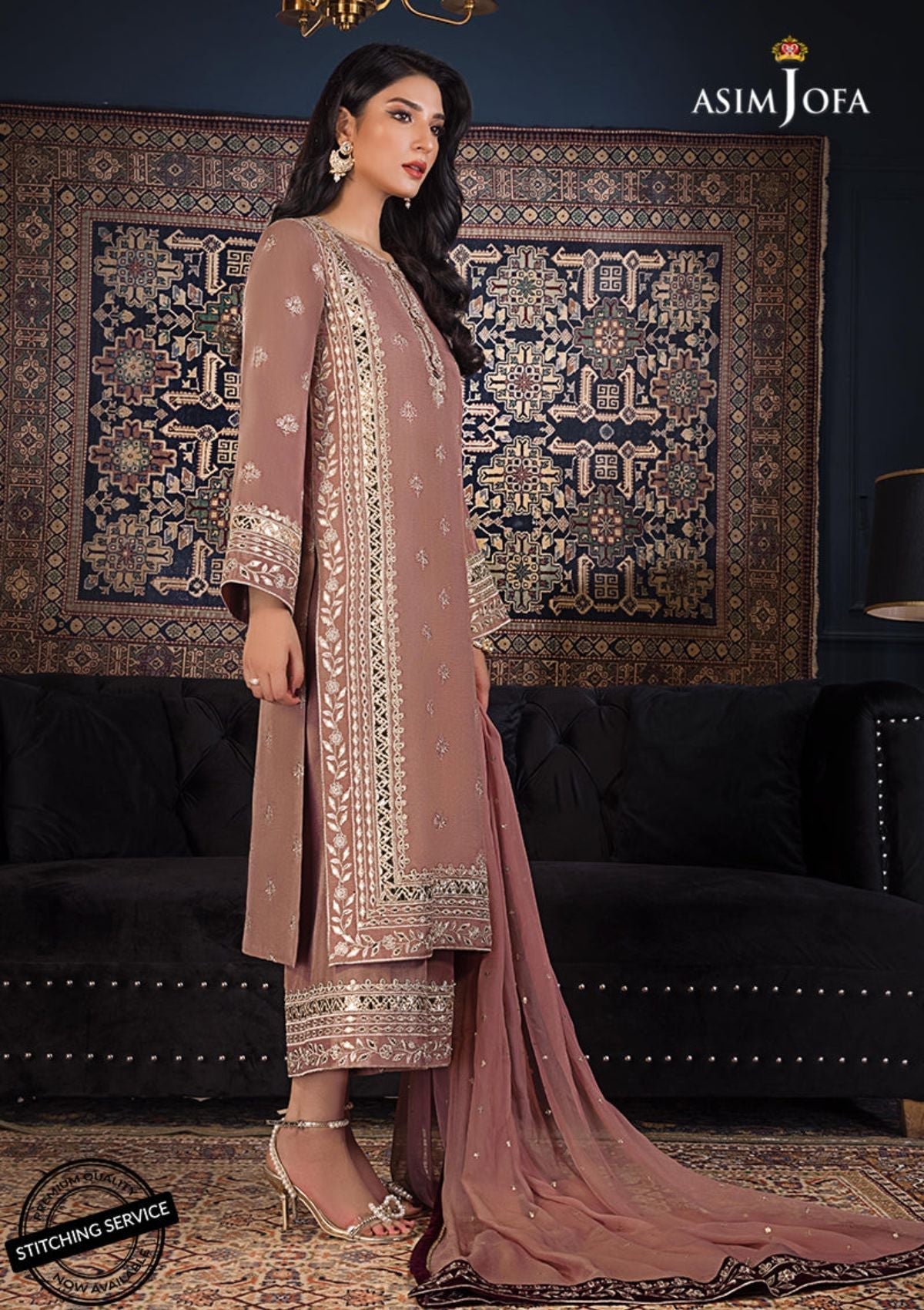 Winter Collection - Asim Jofa - Ramsha Edit - AJRE#5 available at Saleem Fabrics Traditions