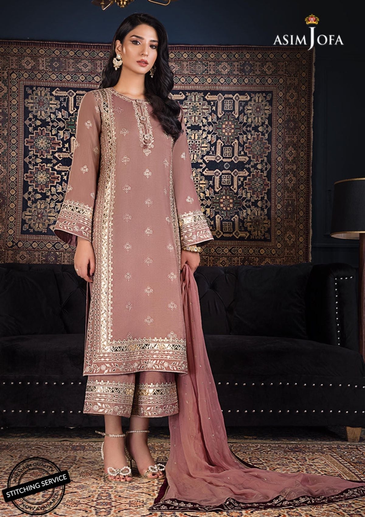 Winter Collection - Asim Jofa - Ramsha Edit - AJRE#5 available at Saleem Fabrics Traditions