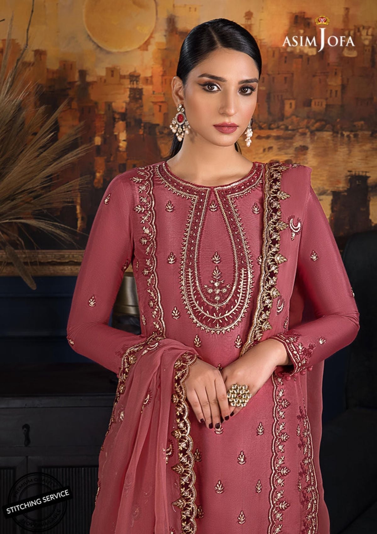 Winter Collection - Asim Jofa - Ramsha Edit - AJRE#7 available at Saleem Fabrics Traditions