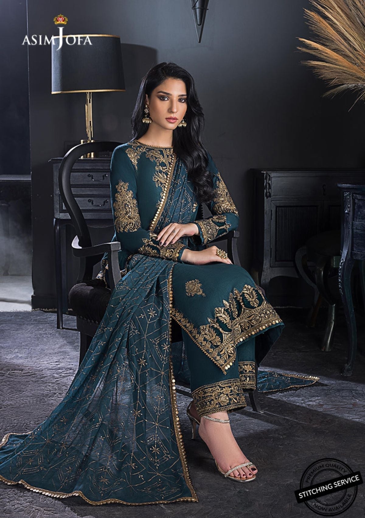 Winter Collection - Asim Jofa - Ramsha Edit - AJRE#9 available at Saleem Fabrics Traditions