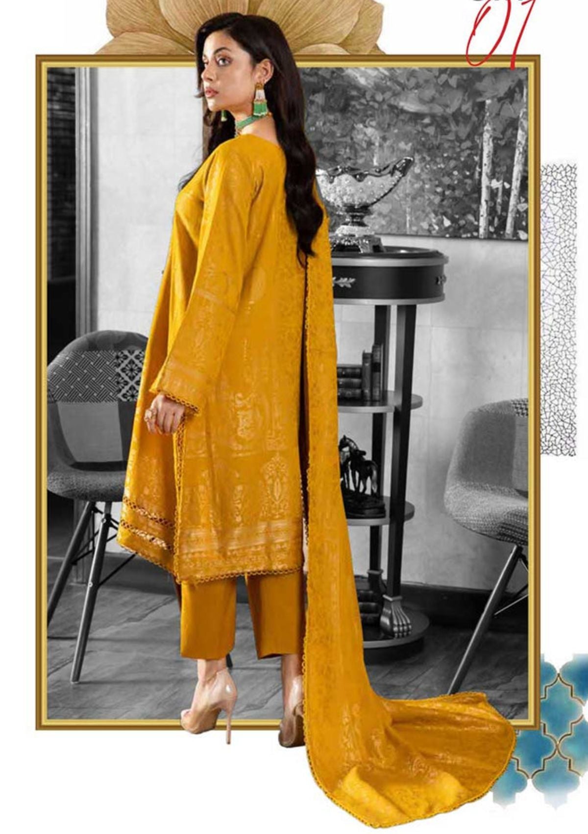 Winter Collection - Charizma - Karandi Jacquard - CKR#01 available at Saleem Fabrics Traditions