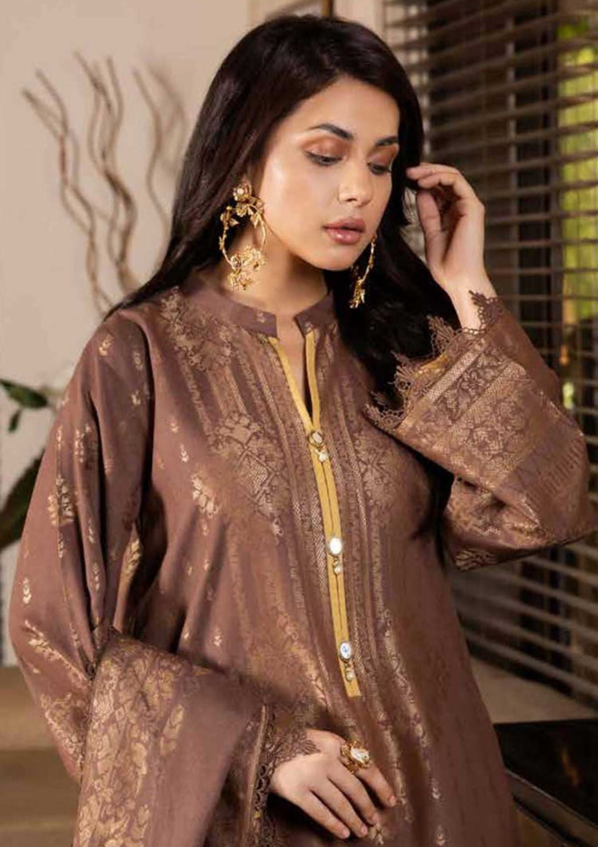 Winter Collection - Charizma - Karandi Jacquard - CKR#03 available at Saleem Fabrics Traditions