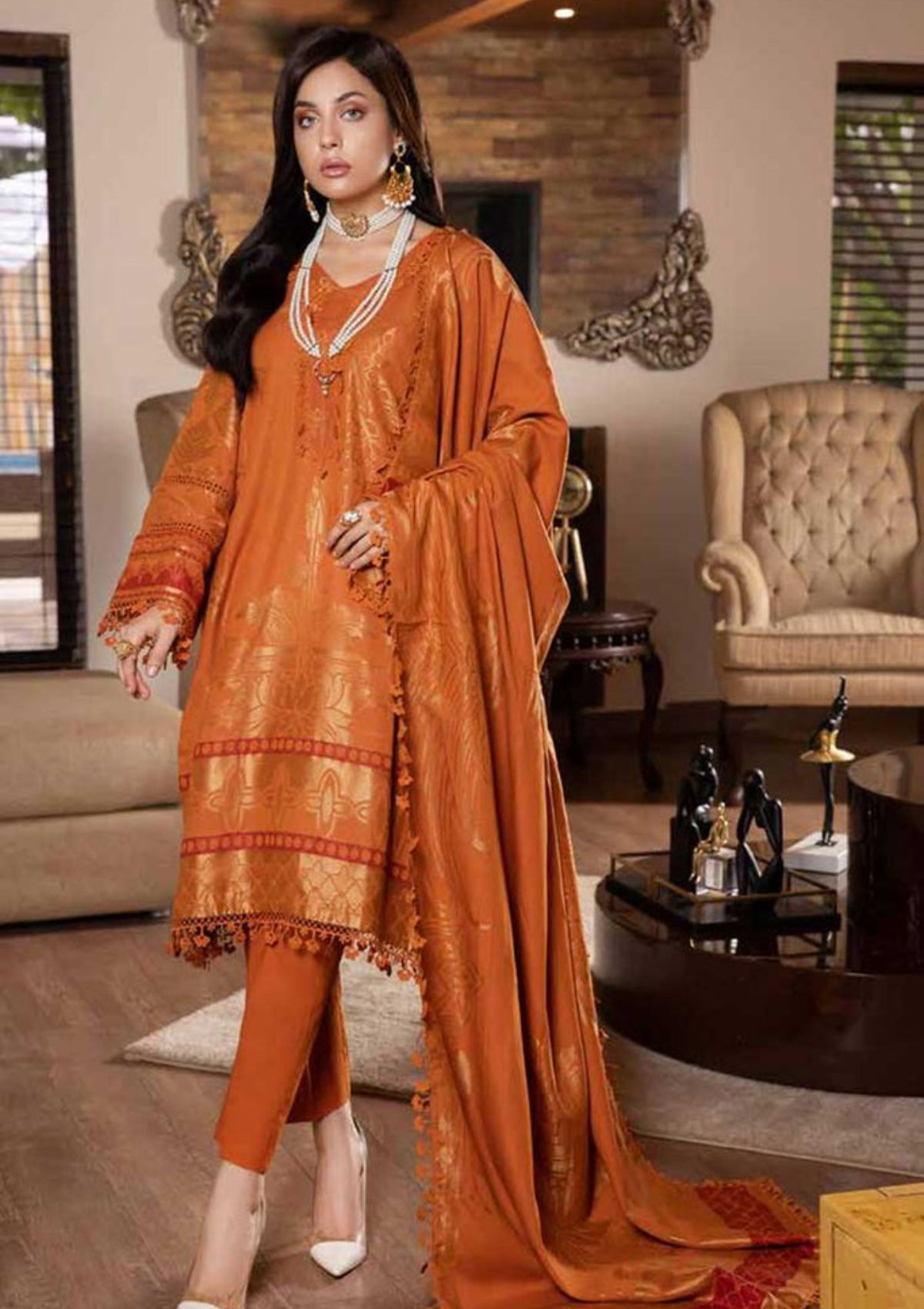 Winter Collection - Charizma - Karandi Jacquard - CKR#05 available at Saleem Fabrics Traditions