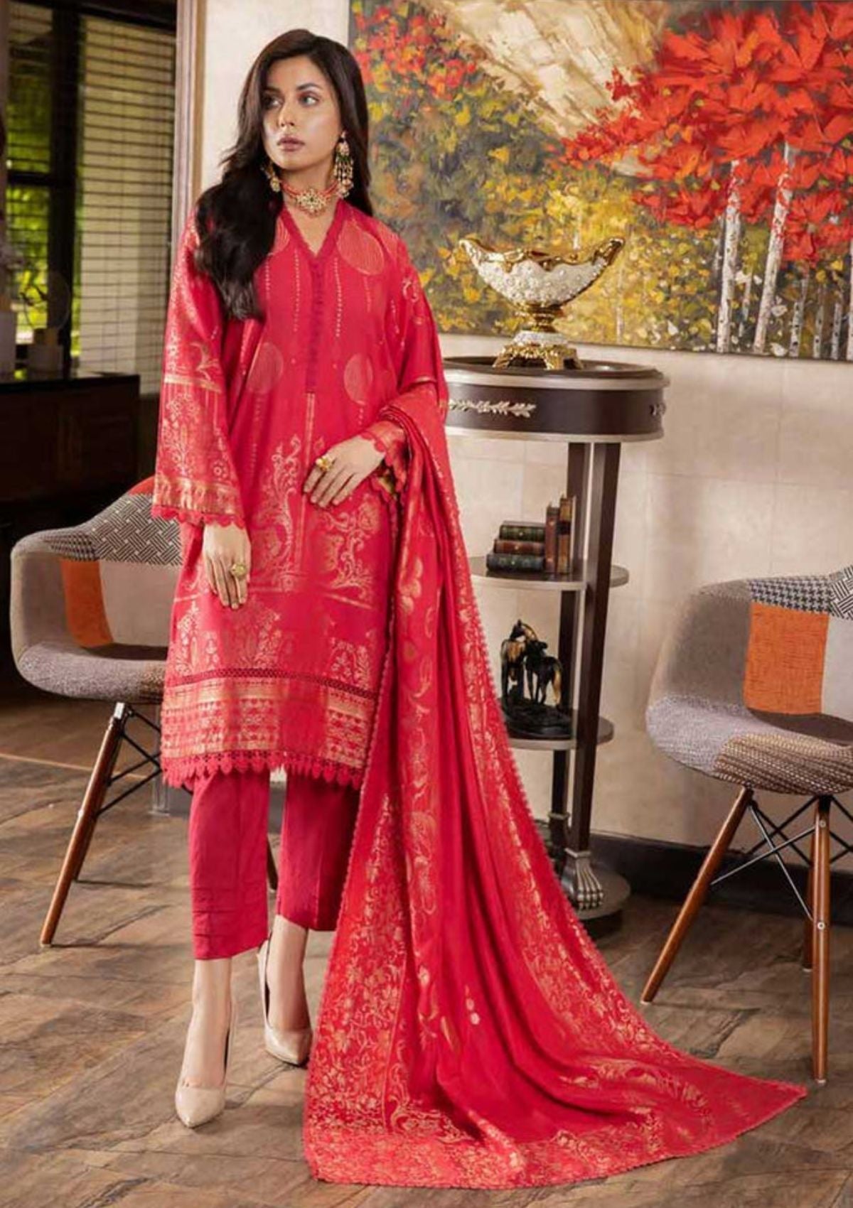 Winter Collection - Charizma - Karandi Jacquard - CKR#06 available at Saleem Fabrics Traditions