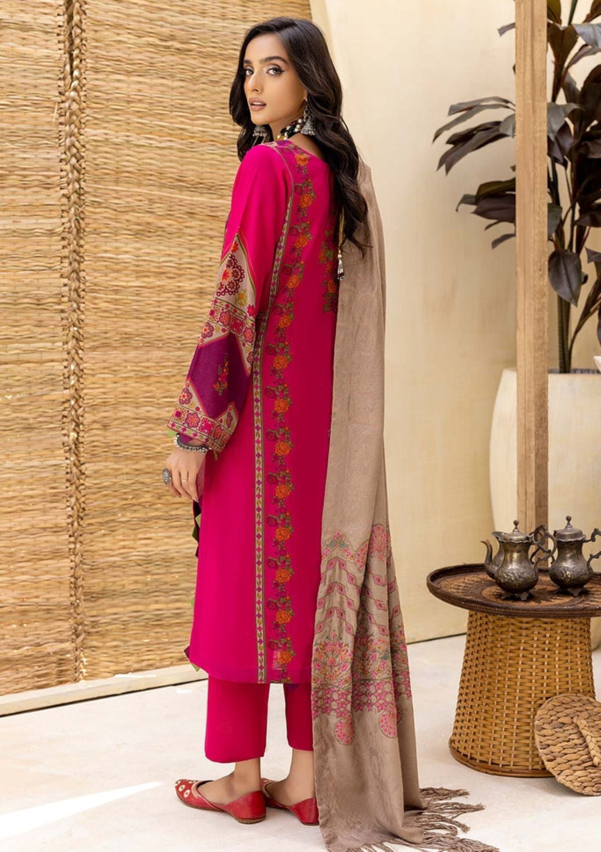 Winter Collection - Charizma - Khaddar With Pasmina Shawl - CKD#1 available at Saleem Fabrics Traditions