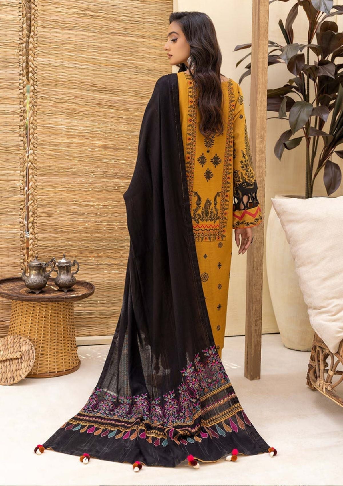 Winter Collection - Charizma - Khaddar With Pasmina Shawl - CKD#6 available at Saleem Fabrics Traditions