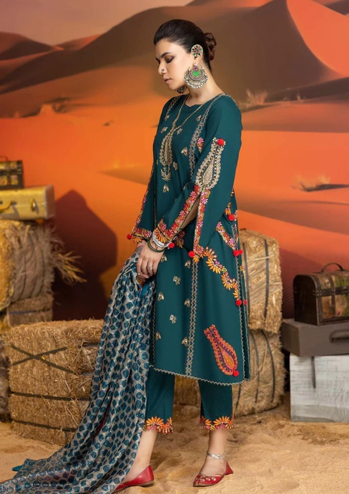 Winter Collection - Charizma - Miraas - Khaddar - V01 - CM#7 available at Saleem Fabrics Traditions