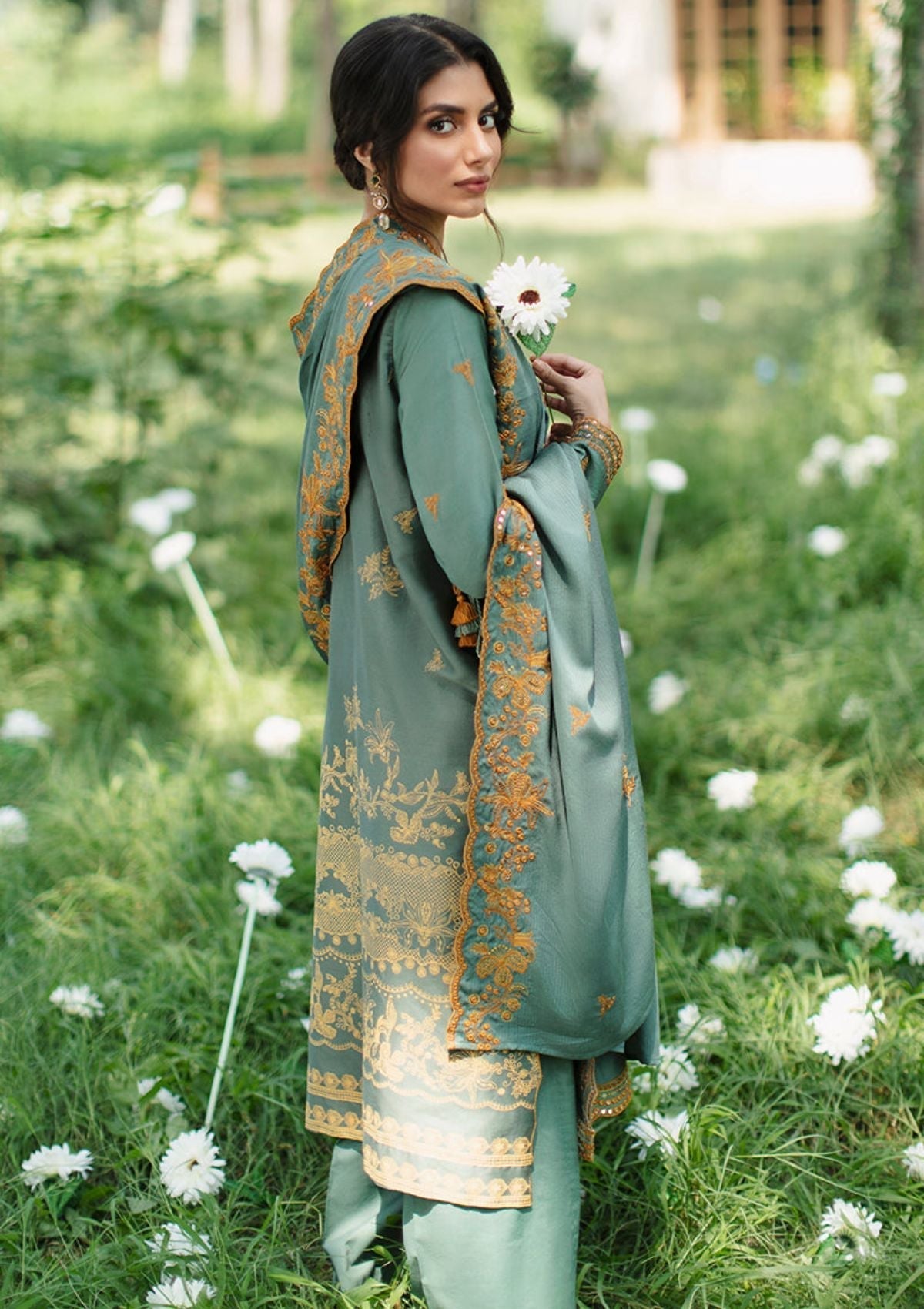 Winter Collection - Cross Stitch - Sukoon - Cotton Satin - D#07 available at Saleem Fabrics Traditions