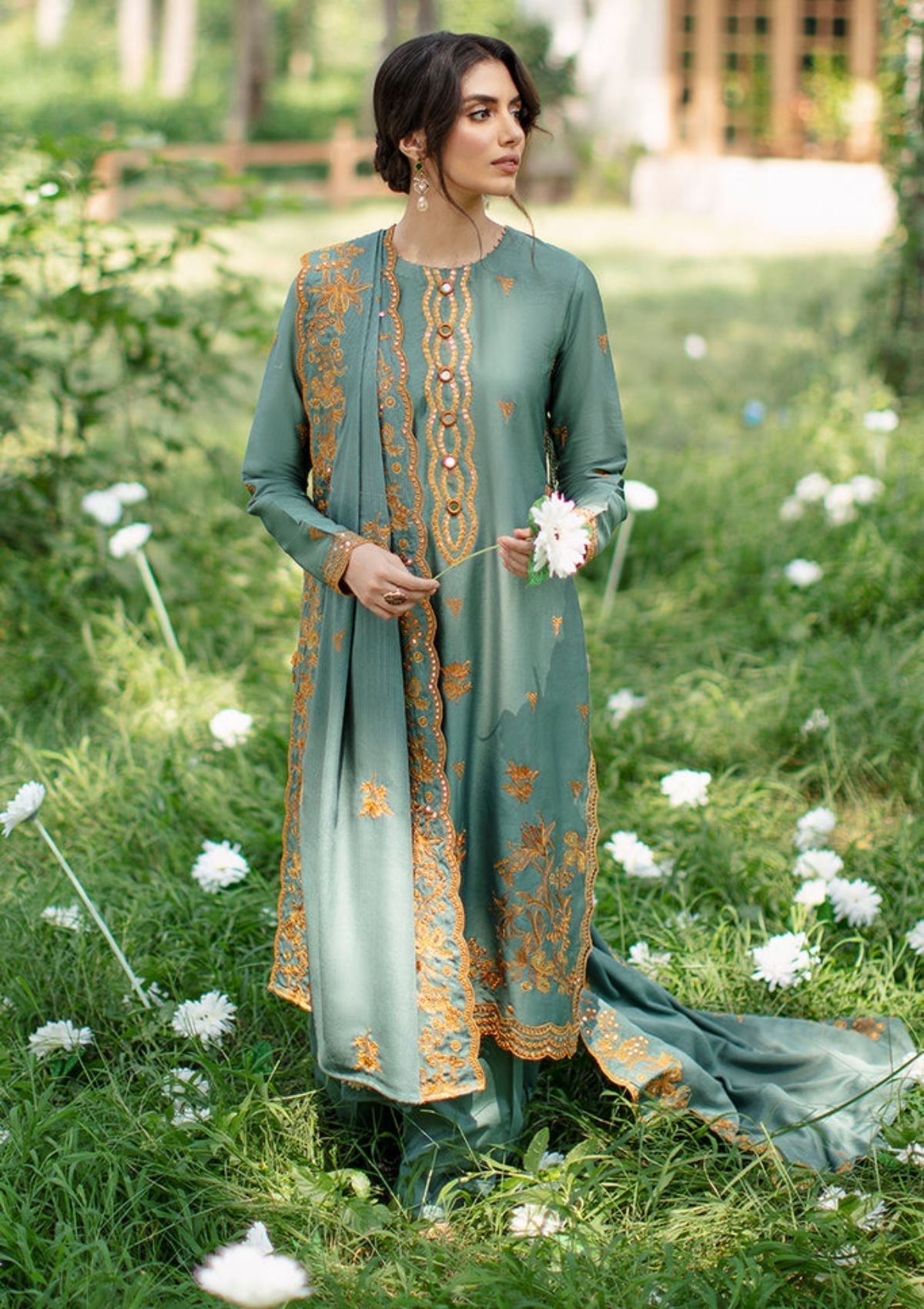 Winter Collection - Cross Stitch - Sukoon - Cotton Satin - D#07 available at Saleem Fabrics Traditions