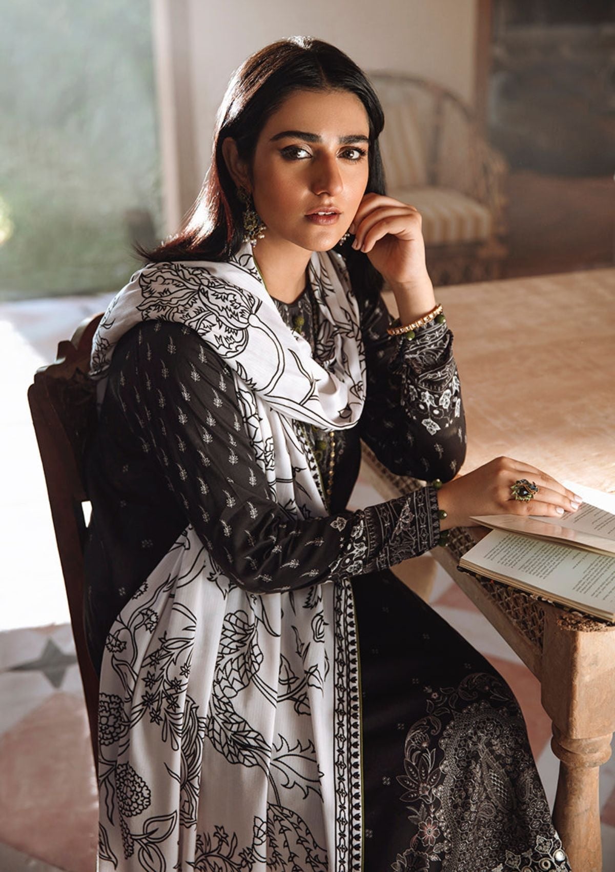 Winter Collection - Cross Stitch - Sukoon - Cotton Satin - D#09 available at Saleem Fabrics Traditions