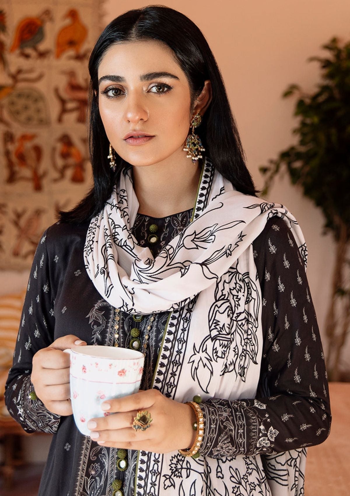 Winter Collection - Cross Stitch - Sukoon - Cotton Satin - D#09 available at Saleem Fabrics Traditions