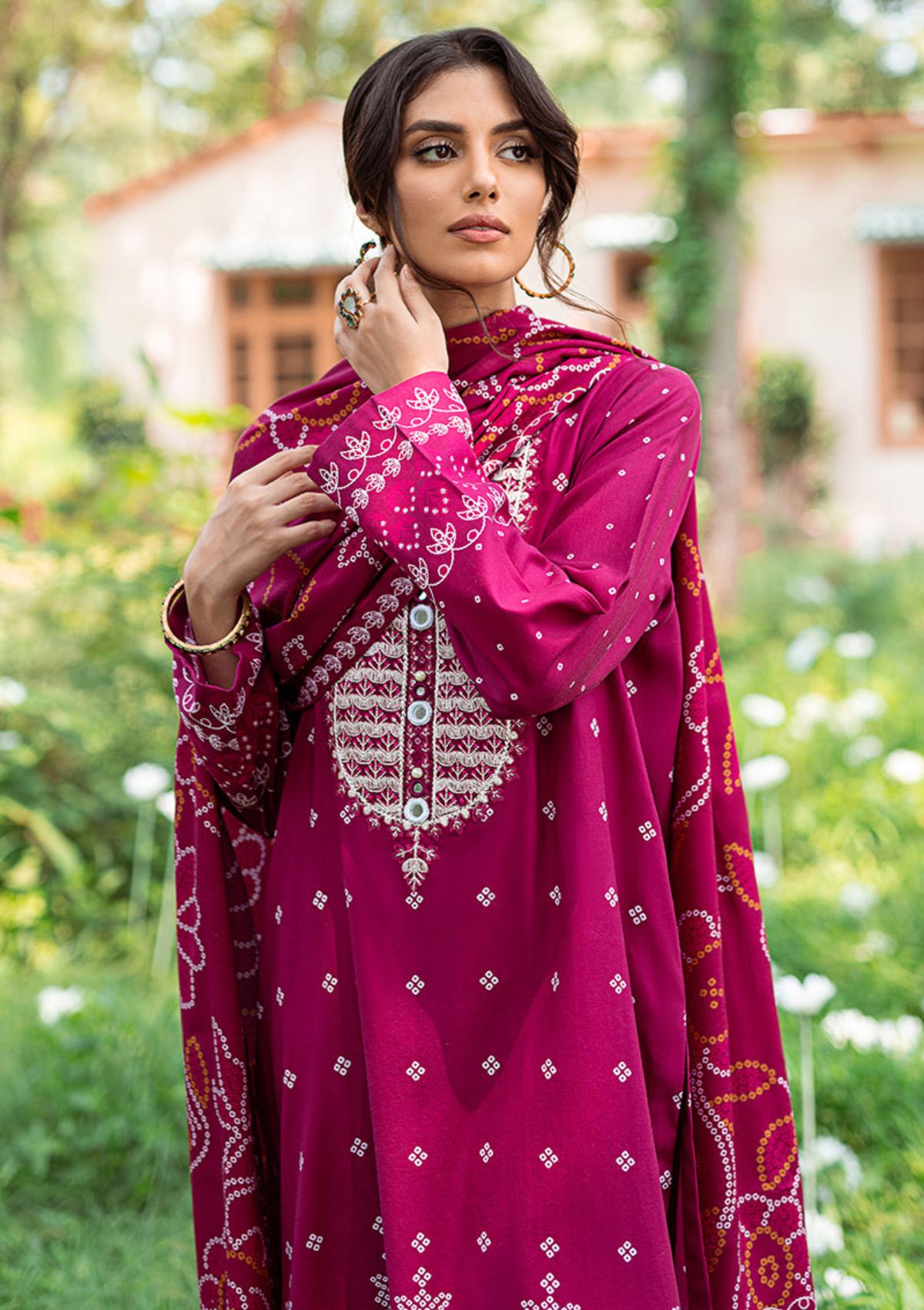 Winter Collection - Cross Stitch - Sukoon - Cotton Satin - D#11 available at Saleem Fabrics Traditions