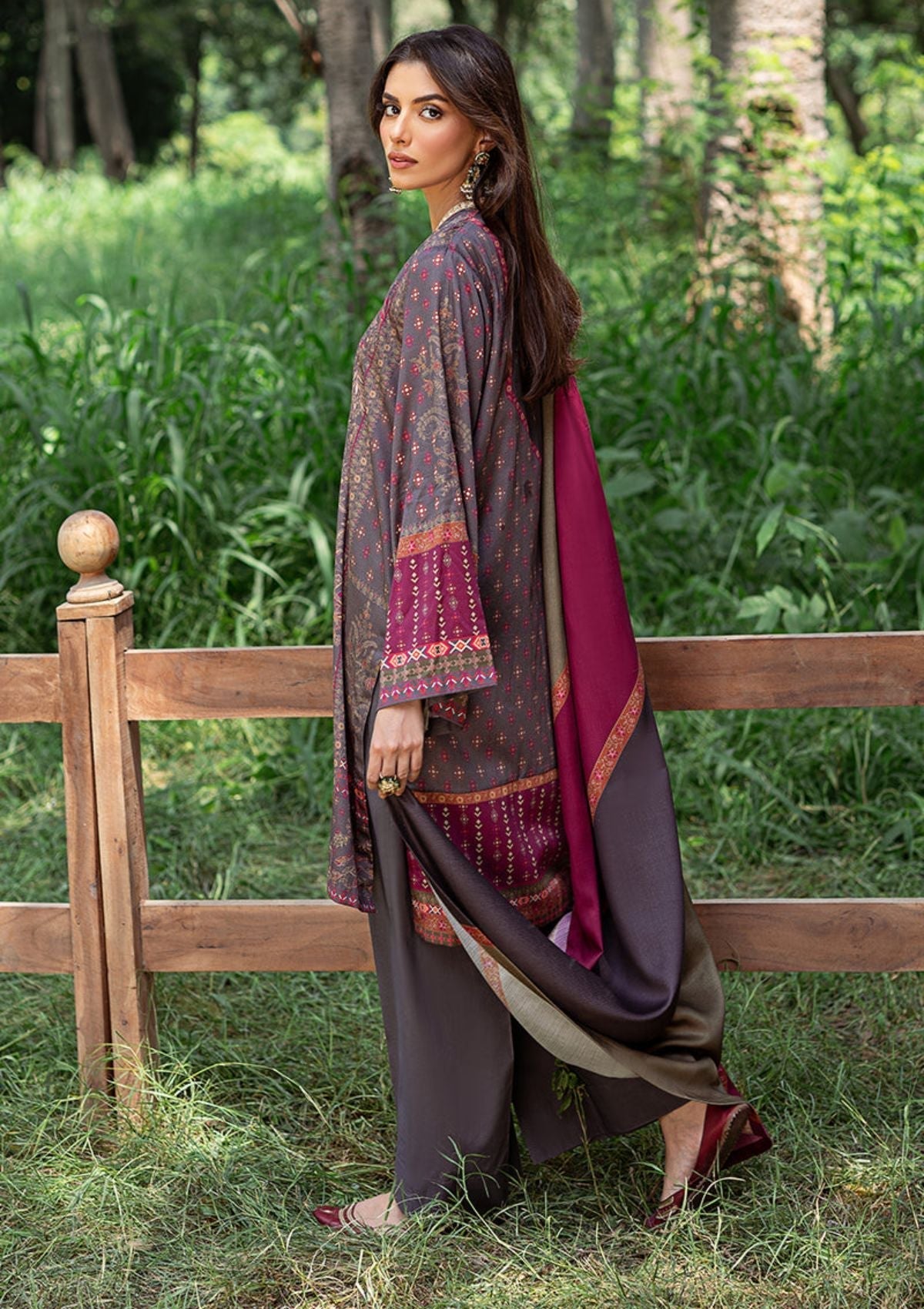 Winter Collection - Cross Stitch - Sukoon - Cotton Satin - D#12 available at Saleem Fabrics Traditions