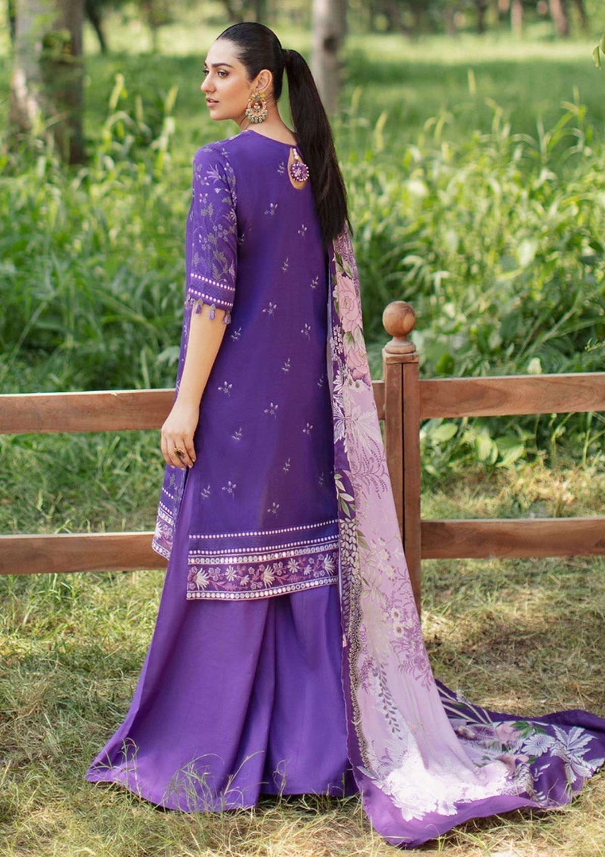 Winter Collection - Cross Stitch - Sukoon - Cotton Satin - D#13 available at Saleem Fabrics Traditions