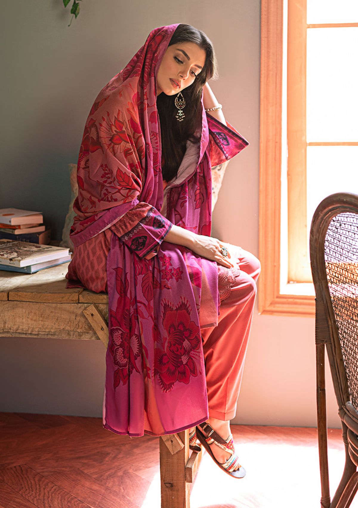 Winter Collection - Cross Stitch - Sukoon - Cotton Satin - D#15 available at Saleem Fabrics Traditions