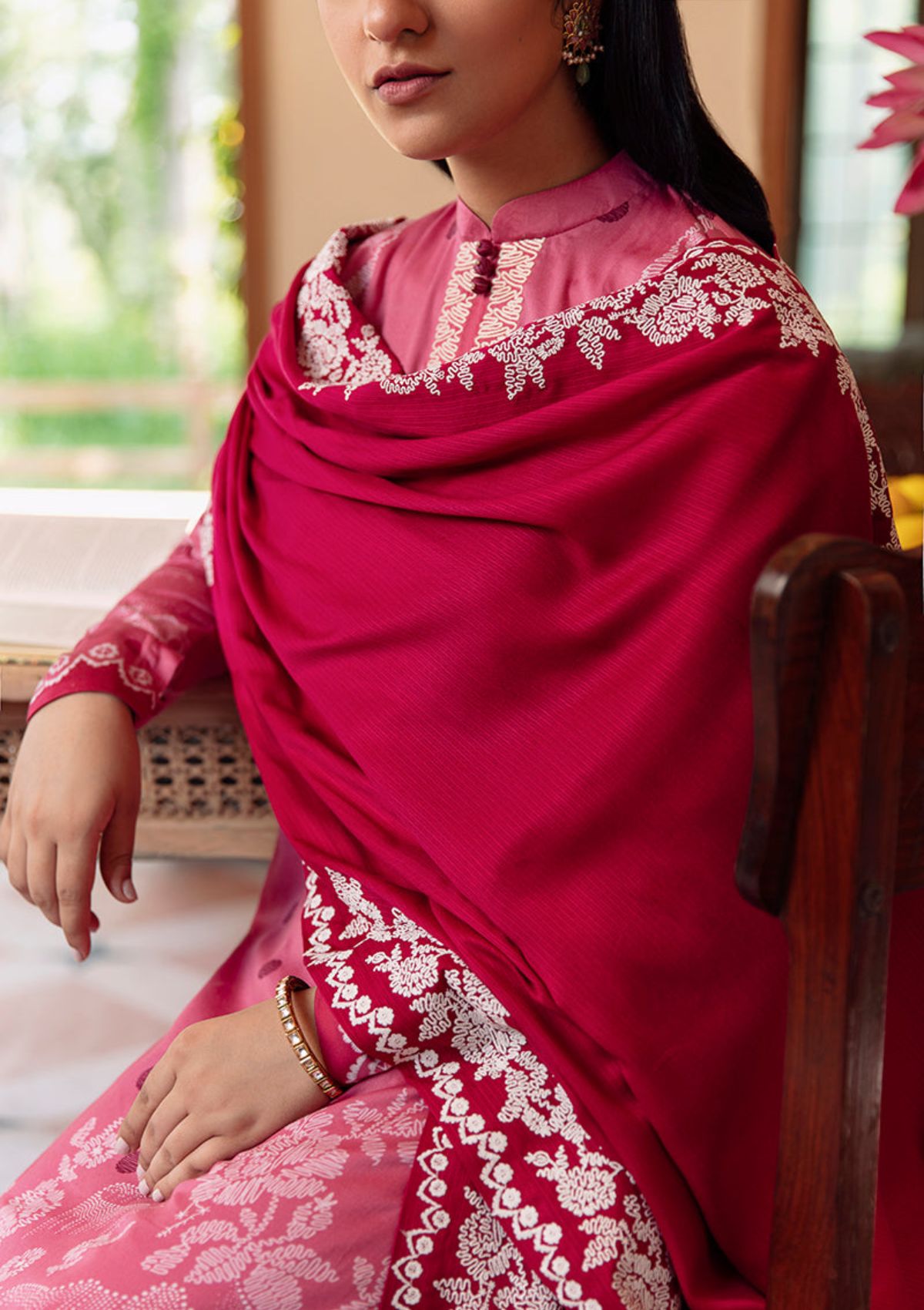 Winter Collection - Cross Stitch - Sukoon - Cotton Satin - D#16 available at Saleem Fabrics Traditions