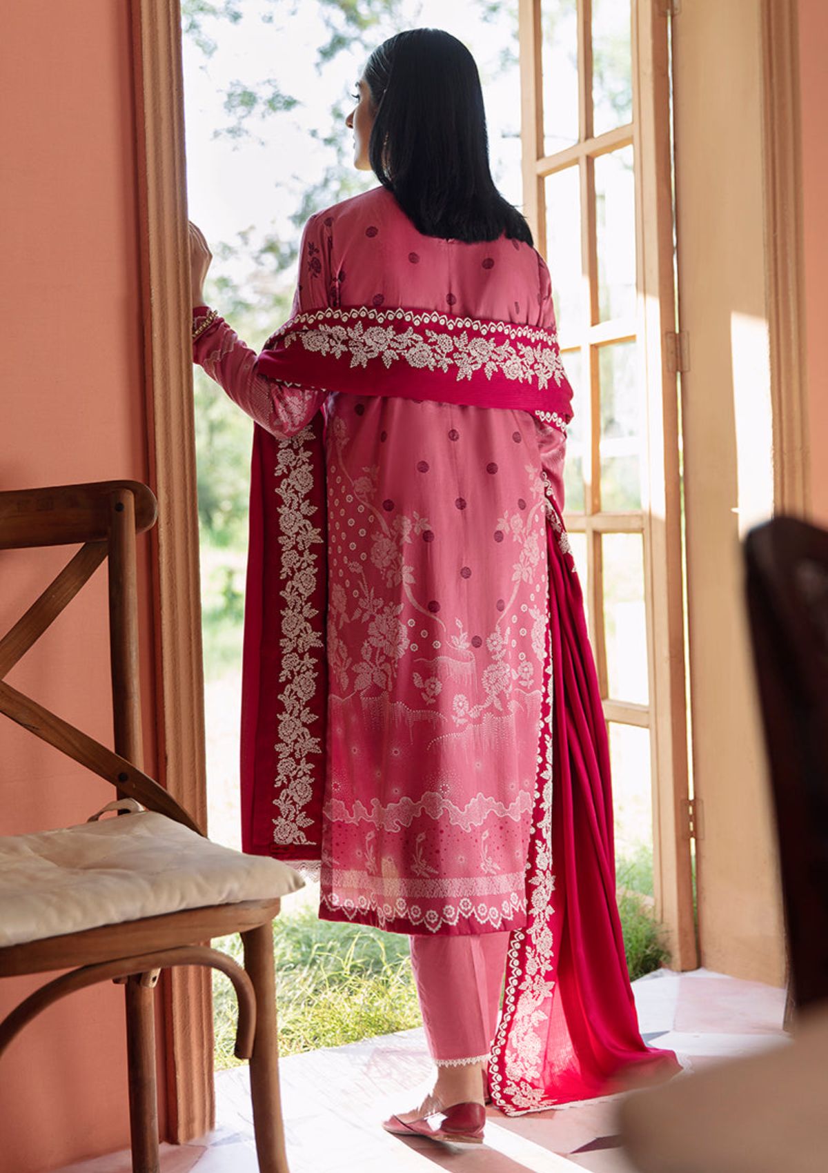 Winter Collection - Cross Stitch - Sukoon - Cotton Satin - D#16 available at Saleem Fabrics Traditions