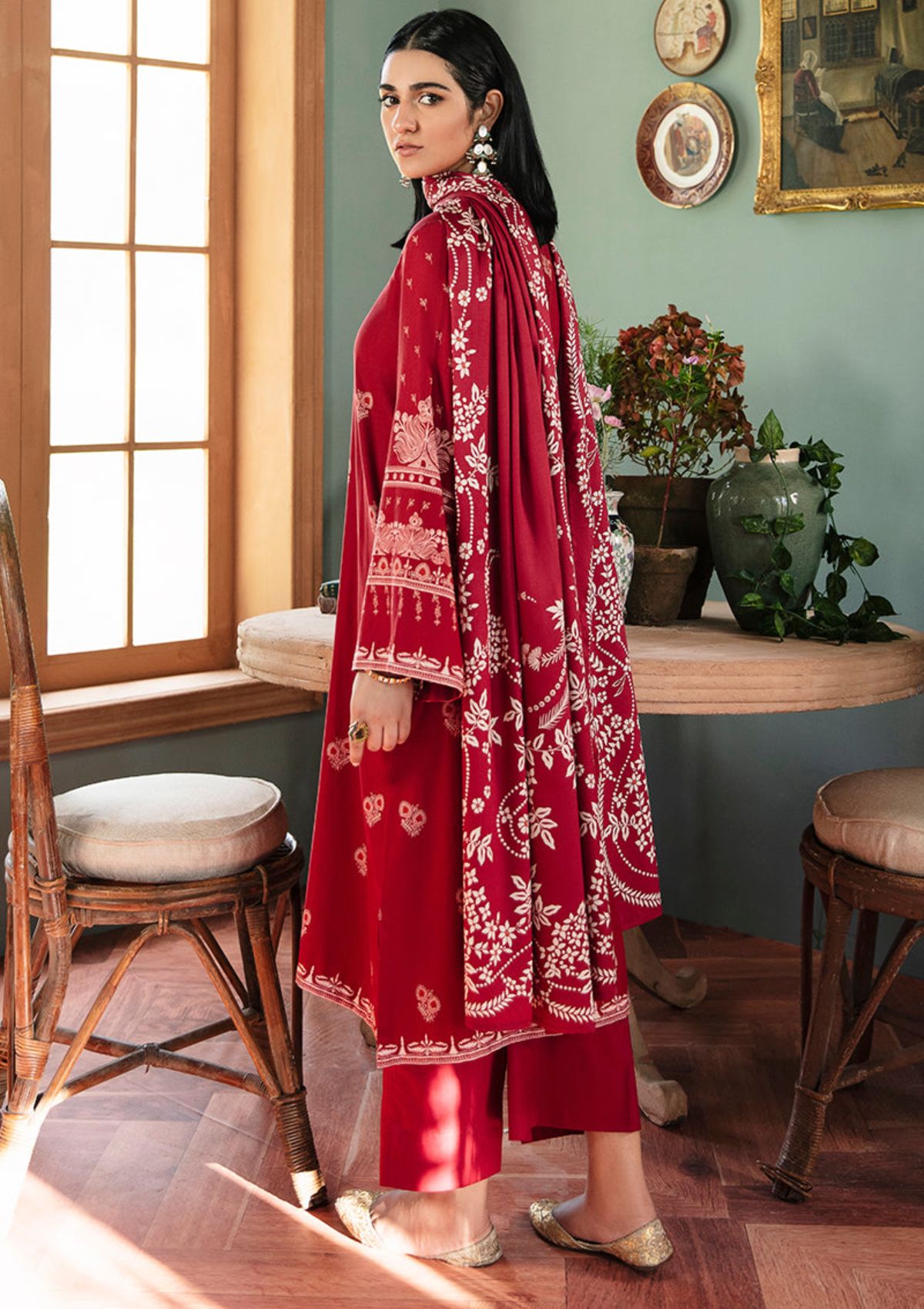 Winter Collection - Cross Stitch - Sukoon - Cotton Satin - D#19 available at Saleem Fabrics Traditions