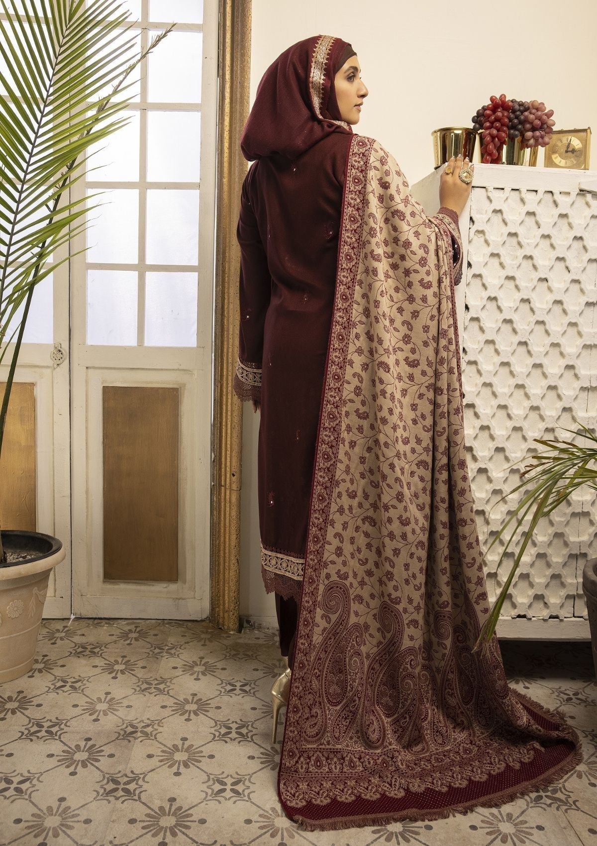 Winter Collection - Dua - Daffodils - DWD#12 available at Saleem Fabrics Traditions