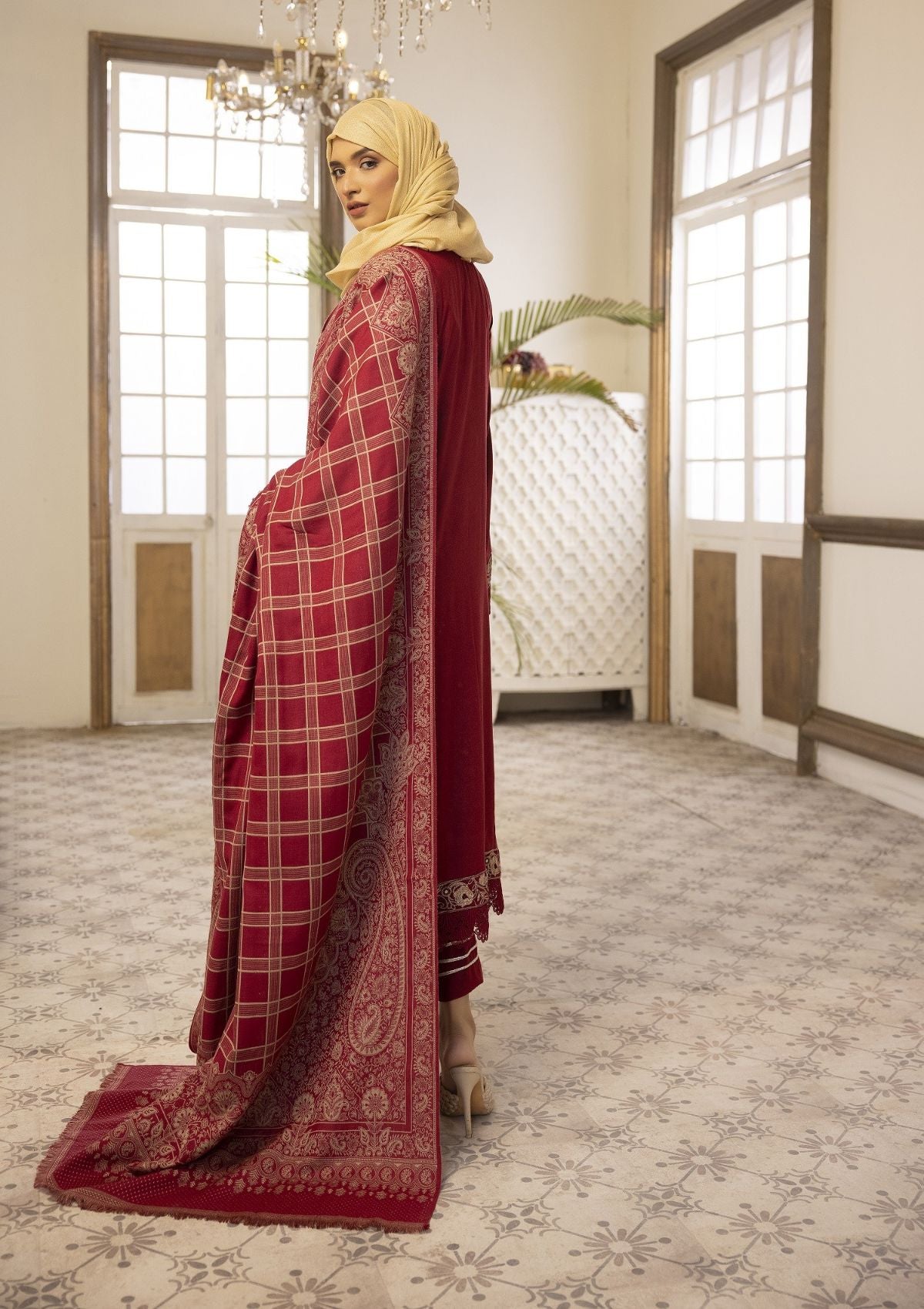 Winter Collection - Dua - Daffodils - DWD#2 available at Saleem Fabrics Traditions