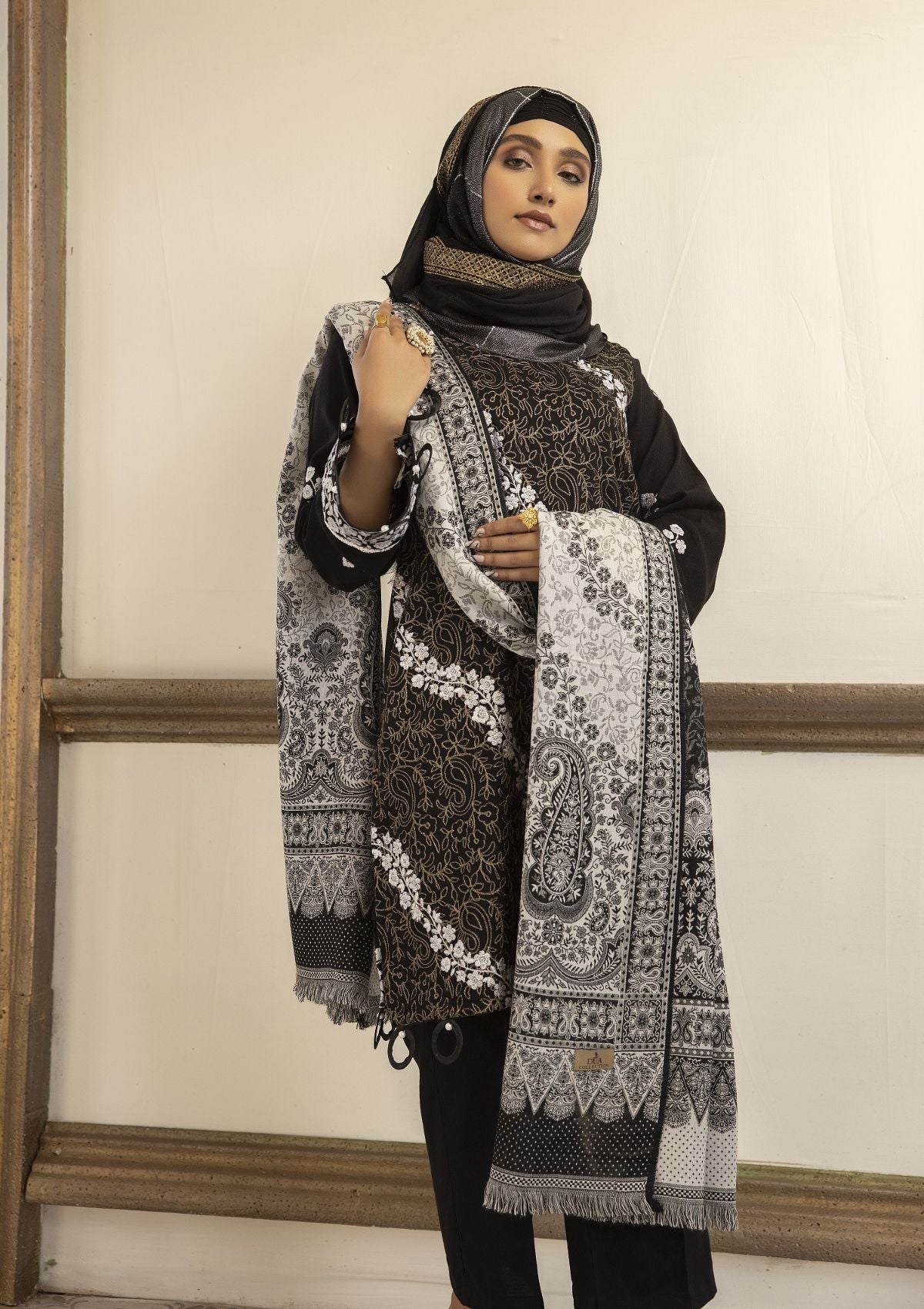 Winter Collection - Dua - Daffodils - DWD#7 available at Saleem Fabrics Traditions