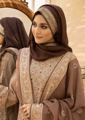 Winter Collection - Dua - Gul e Zarki - Camellia - Wool - D#03 available at Saleem Fabrics Traditions